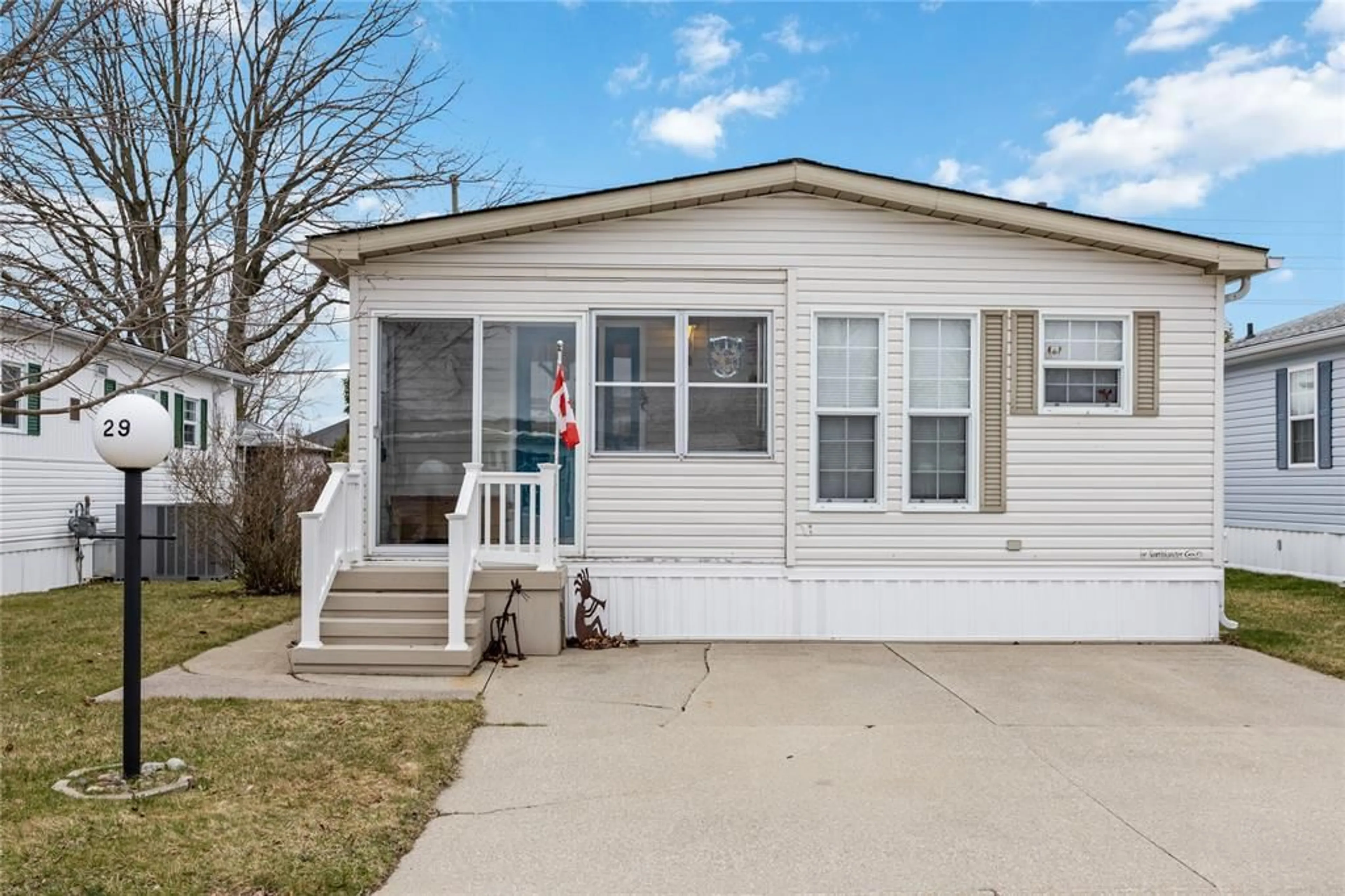 Home with vinyl exterior material, street for 5700 Blackwell Sideroad #29, Sarnia Ontario N7W 1B7