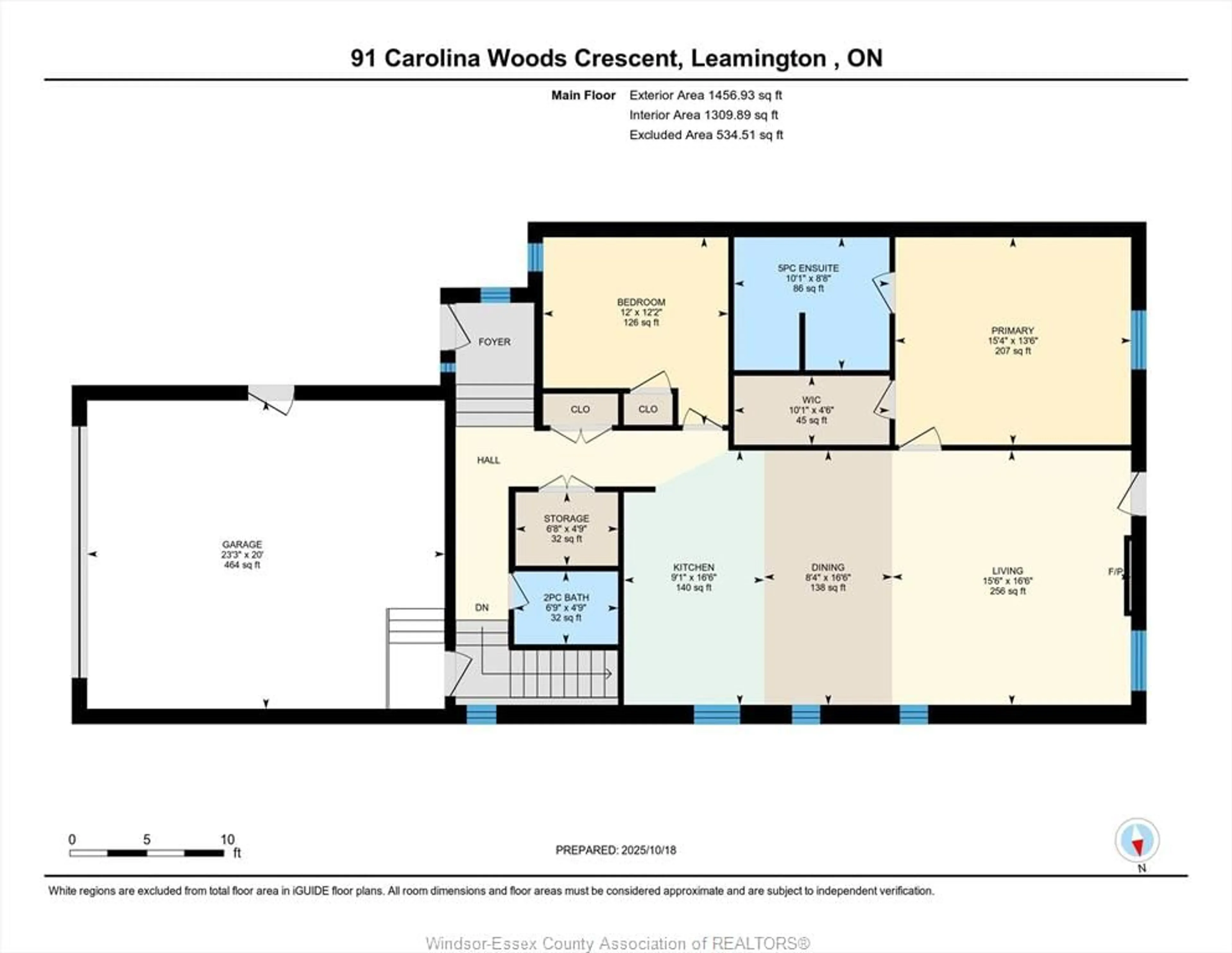 Floor plan for 91 CAROLINA WOODS Cres, Leamington Ontario N8H 5N2