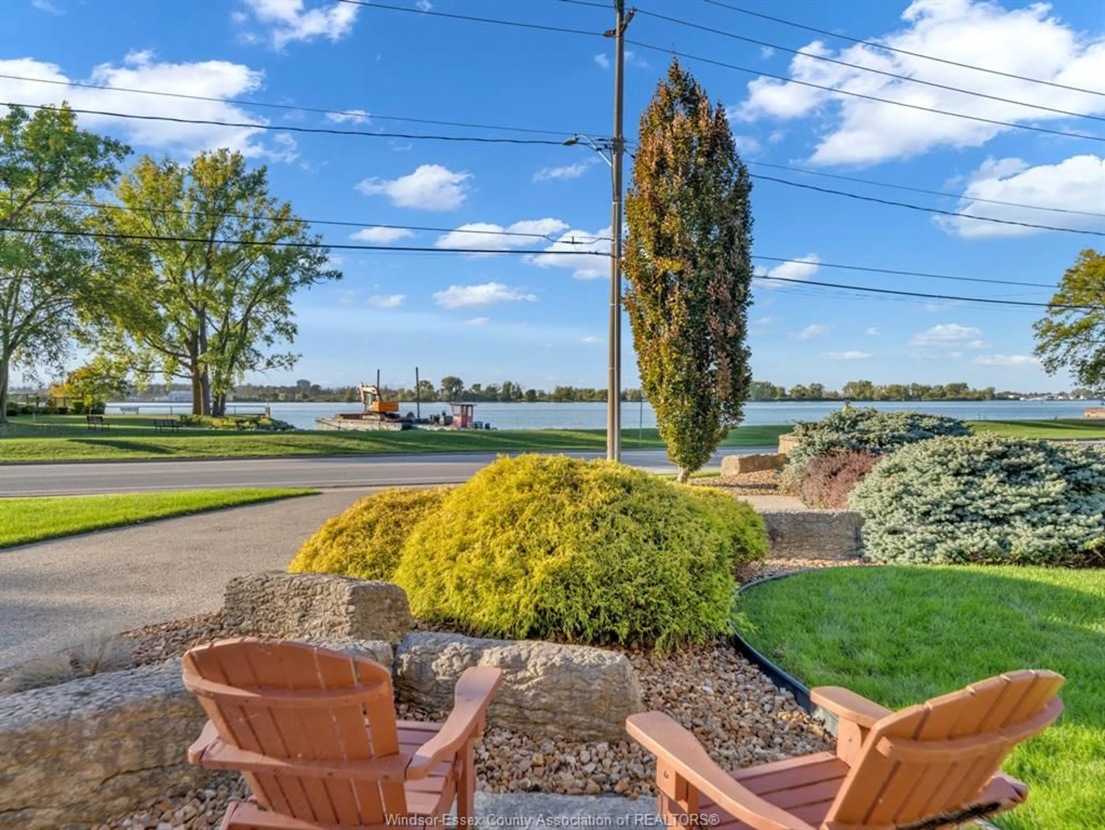 Patio, water/lake/river/ocean view for 7465 RIVERSIDE, Windsor Ontario N8S 1C8