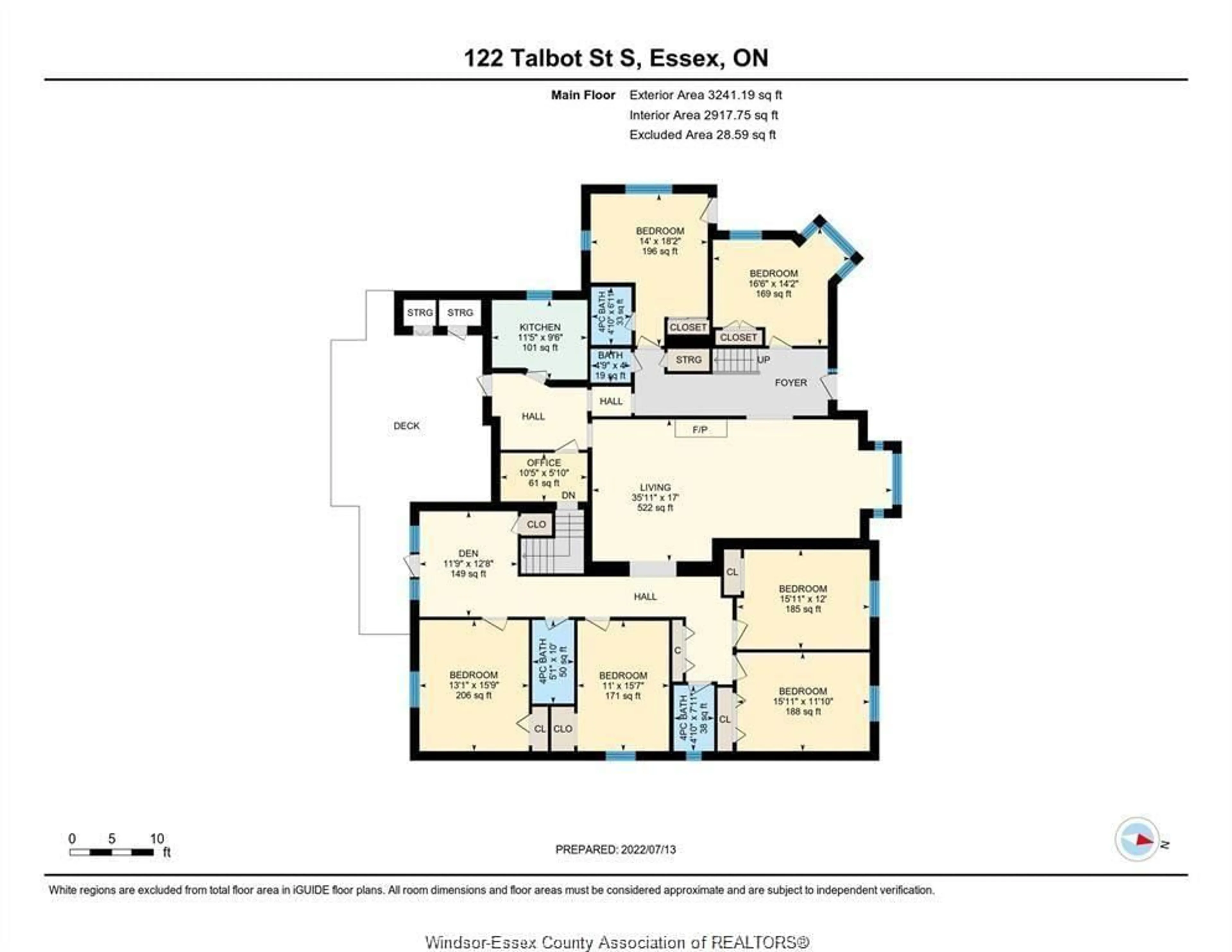 Floor plan for 122 Talbot St, Essex Ontario N8M 1B4