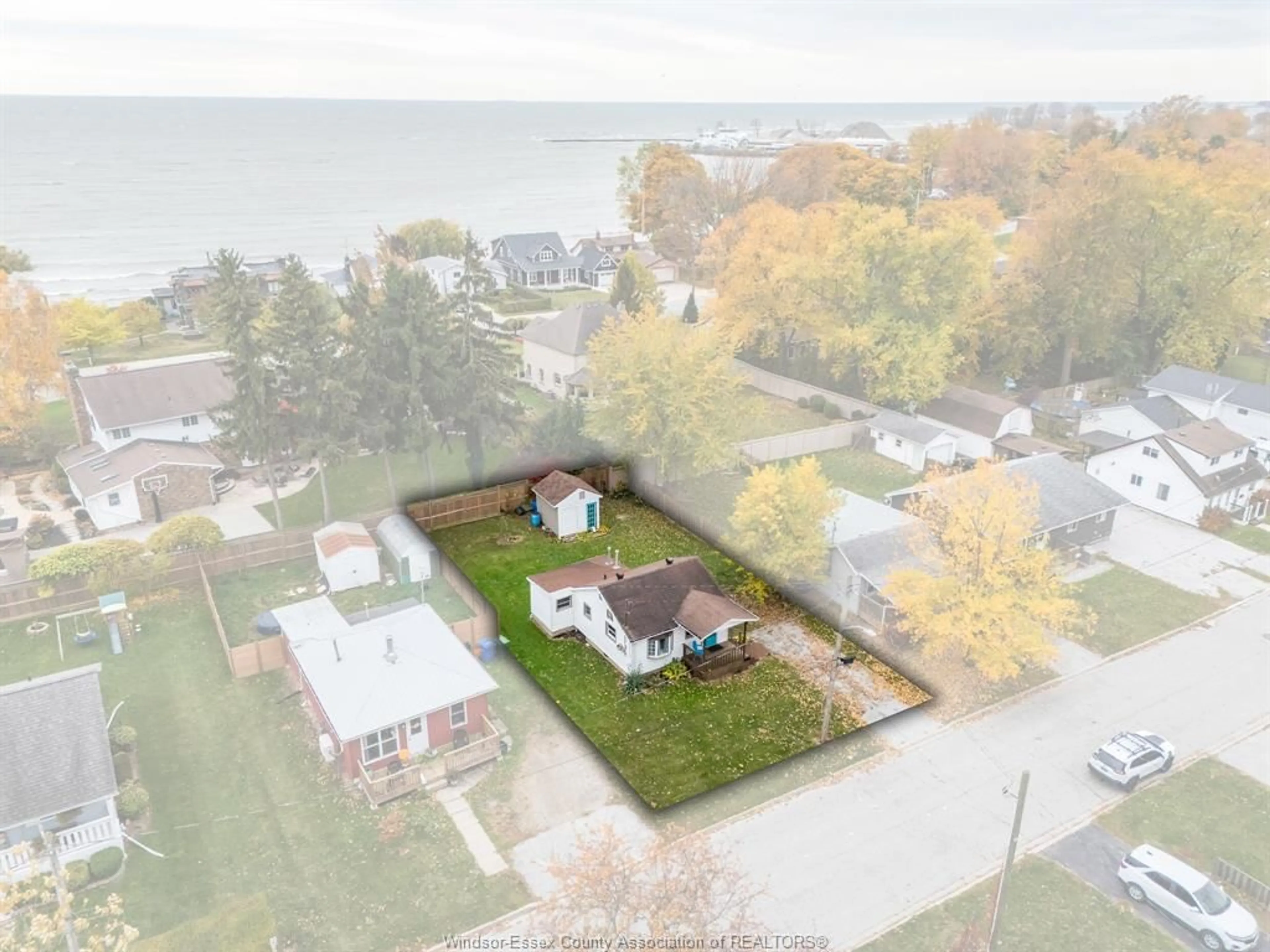 A pic from outside/outdoor area/front of a property/back of a property/a pic from drone, water/lake/river/ocean view for 305 Erieview, Kingsville Ontario N9Y 1M5