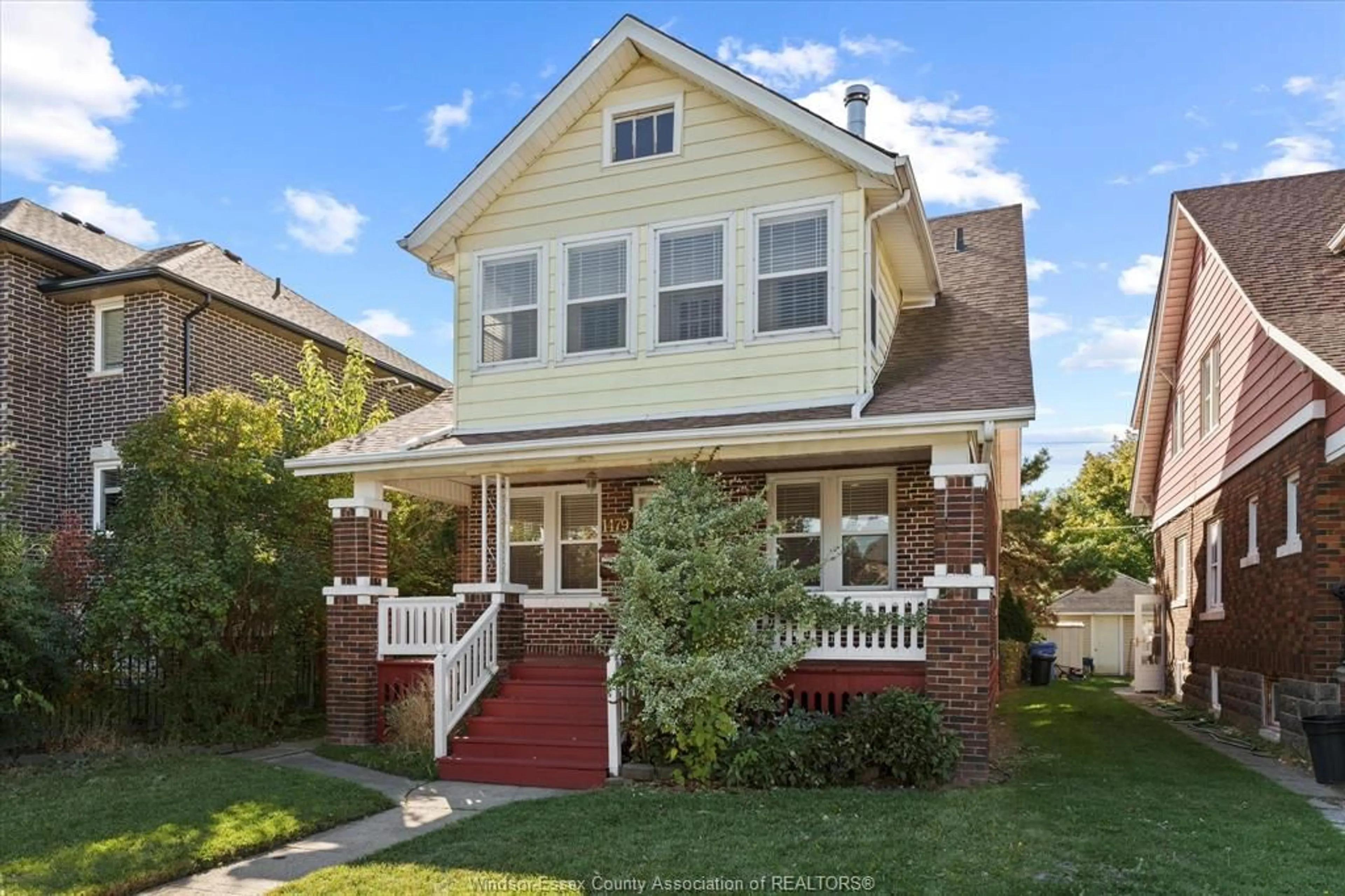 Home with vinyl exterior material, street for 1479 PARENT Ave, Windsor Ontario N7X 4J6