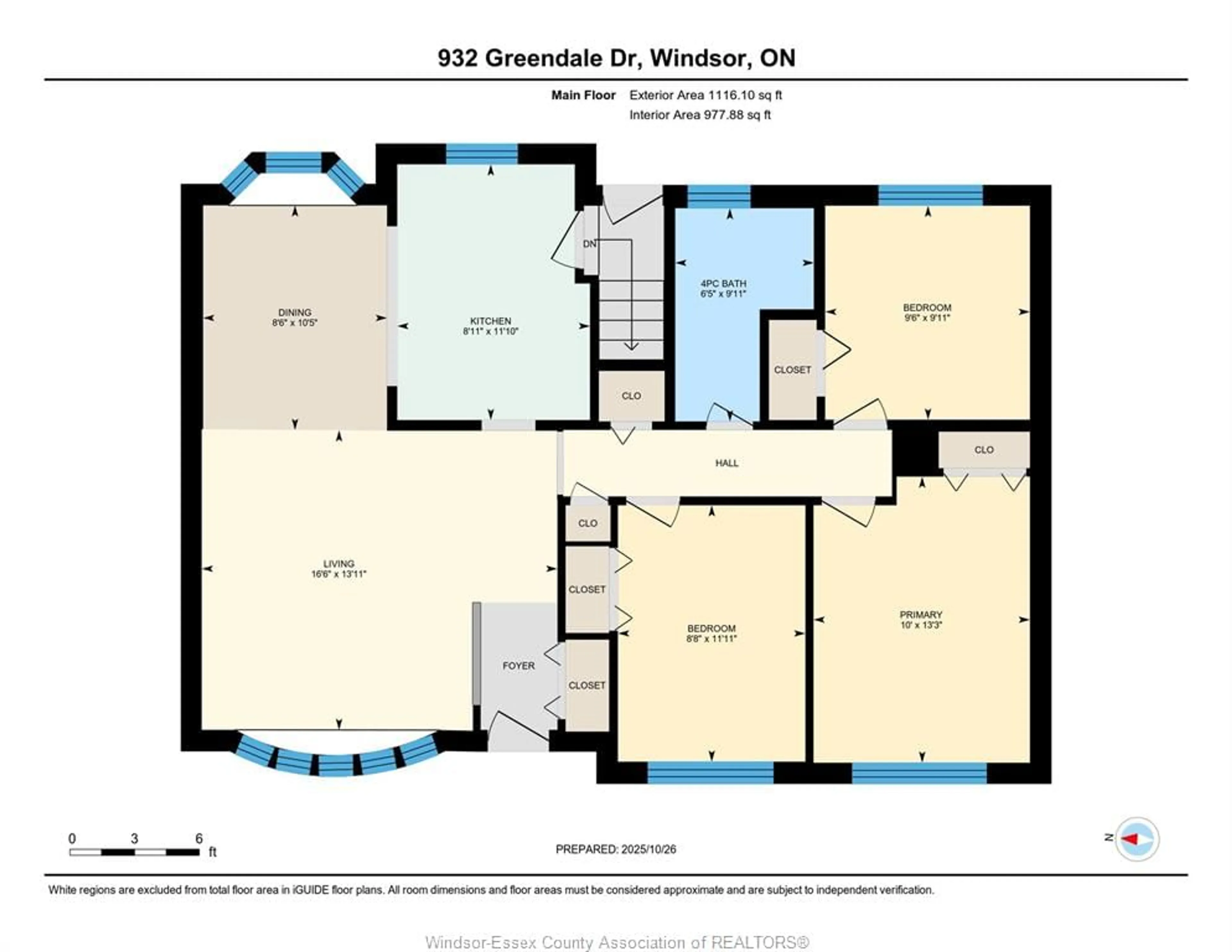 Floor plan for 932 GREENDALE, Windsor Ontario N8S 4B3