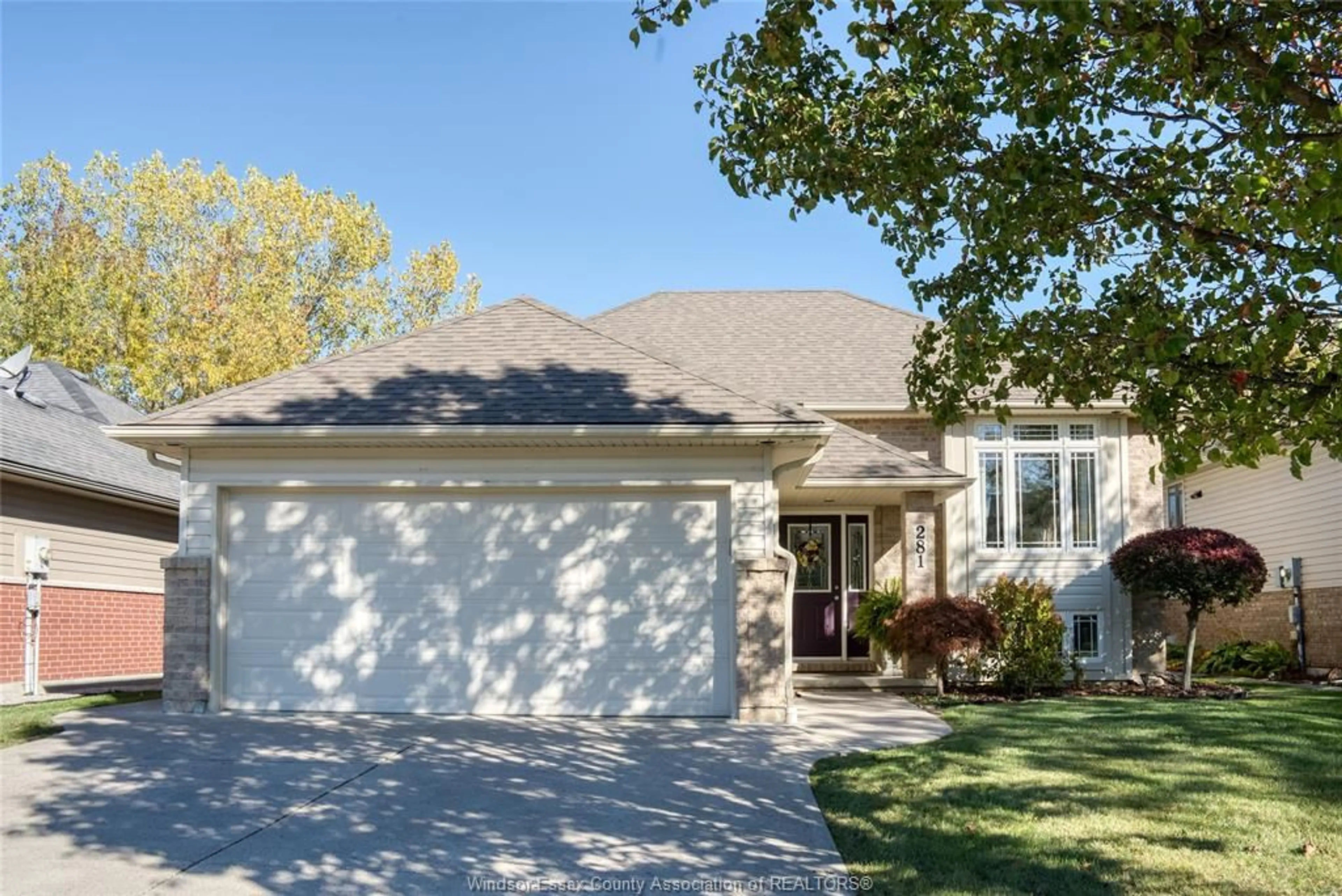 Home with vinyl exterior material, street for 281 DONALD Cres, Belle River Ontario N0R 1A0