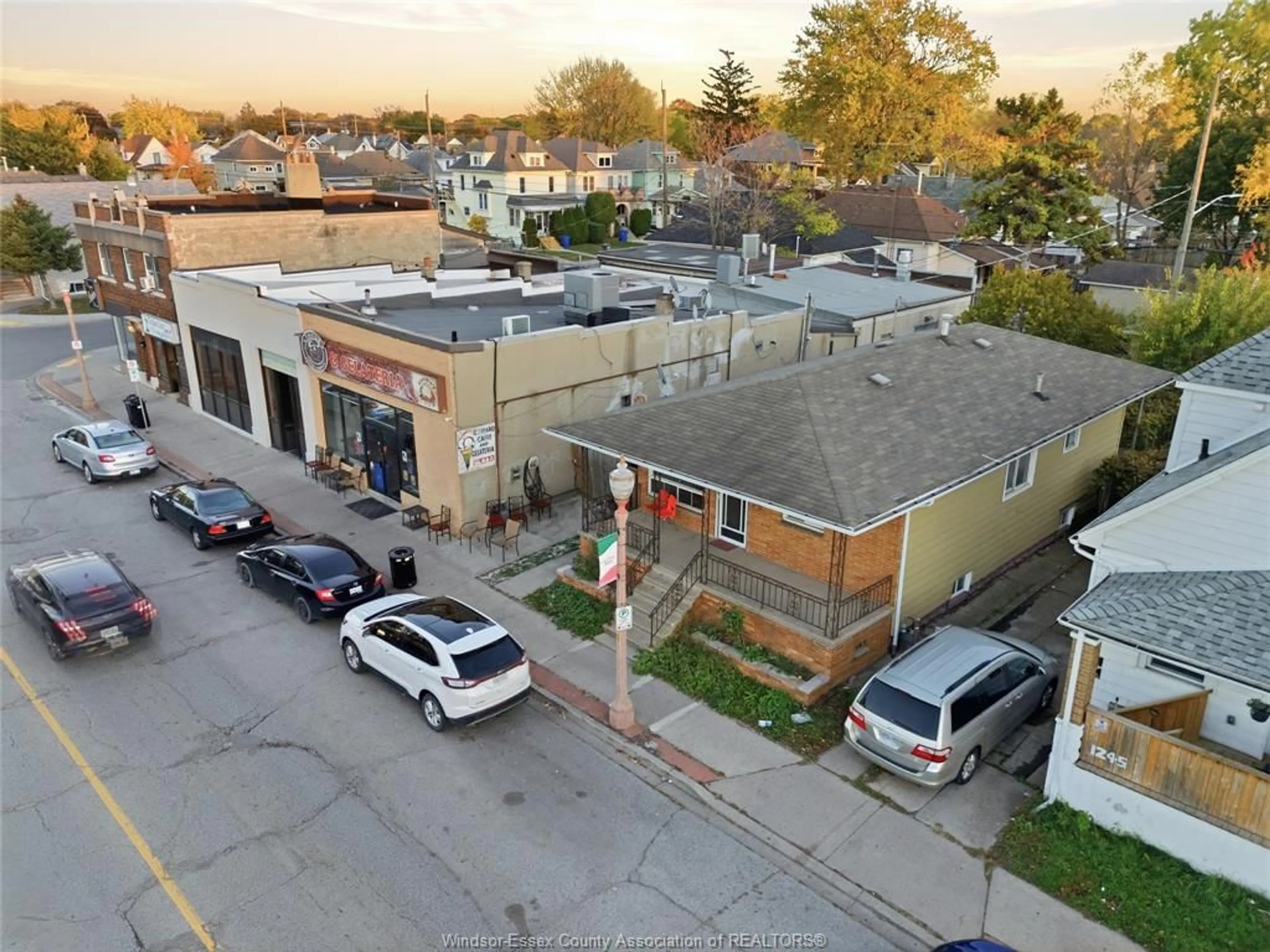 A pic from outside/outdoor area/front of a property/back of a property/a pic from drone, street for 1259 ERIE St, Windsor Ontario N9A 3Z6