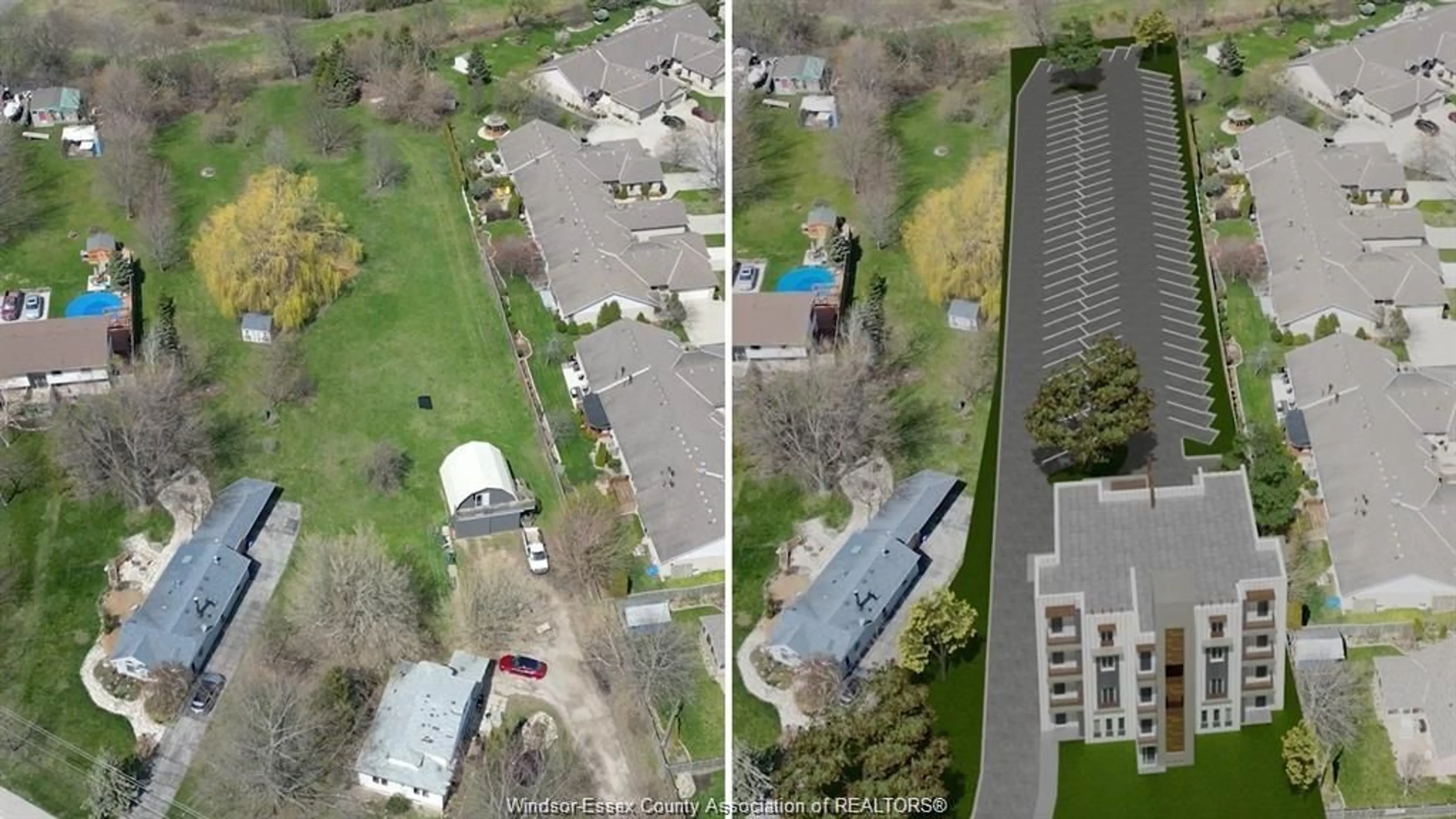 A pic from outside/outdoor area/front of a property/back of a property/a pic from drone, street for 151 Robson Road, Leamington Ontario N8H 5P9