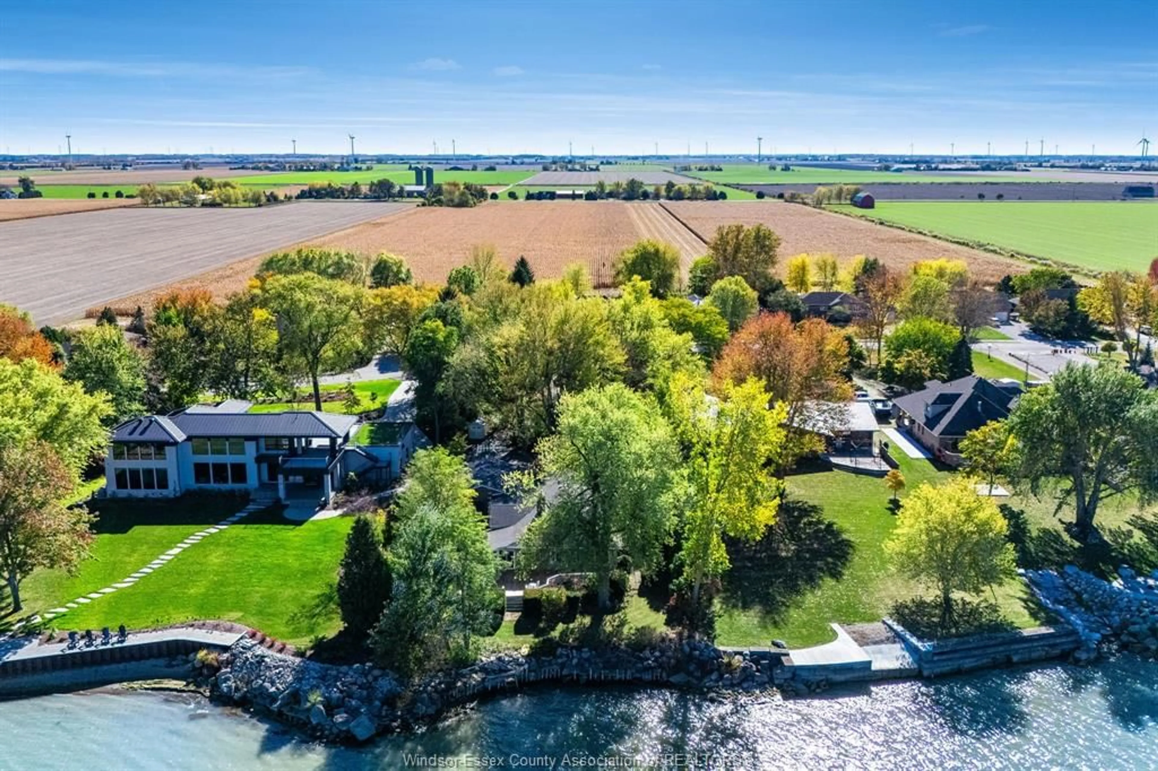 A pic from outside/outdoor area/front of a property/back of a property/a pic from drone, water/lake/river/ocean view for 3020 St. Clair Rd, Stoney Point Ontario N0R 1N0