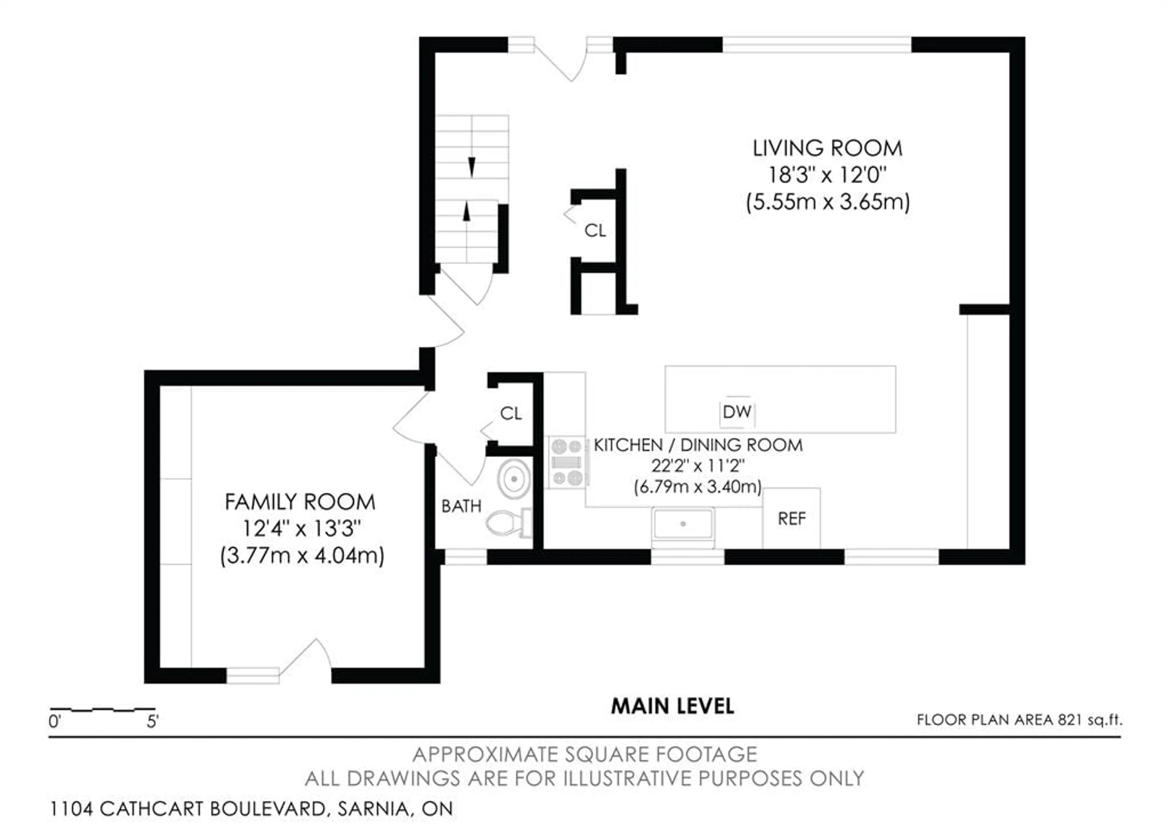 Floor plan for 1104 CATHCART Blvd, Sarnia Ontario N7S 2H5