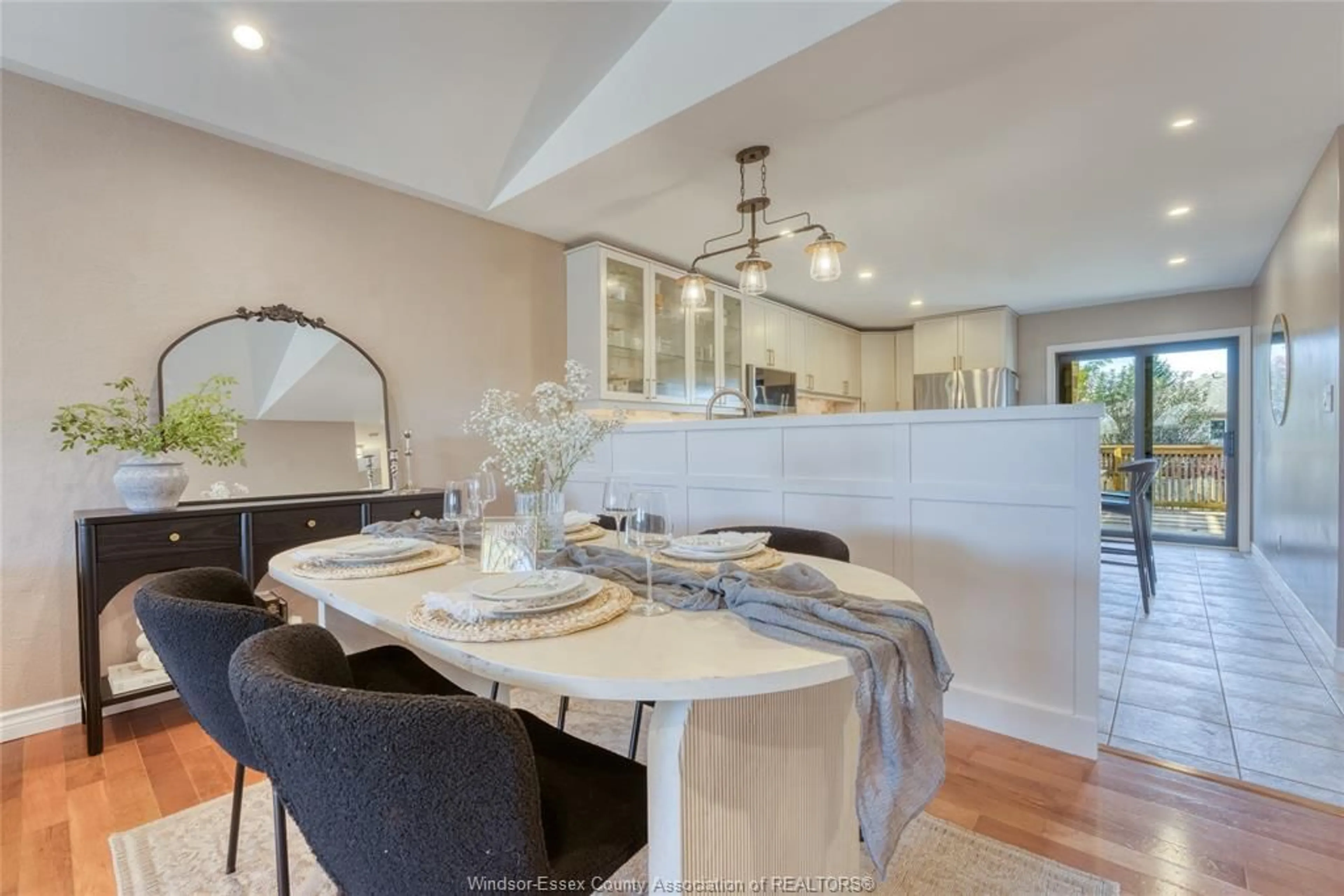 Open concept kitchen, ceramic/tile floor for 4335 St. Clair Avenue, LaSalle Ontario N9H 2N3