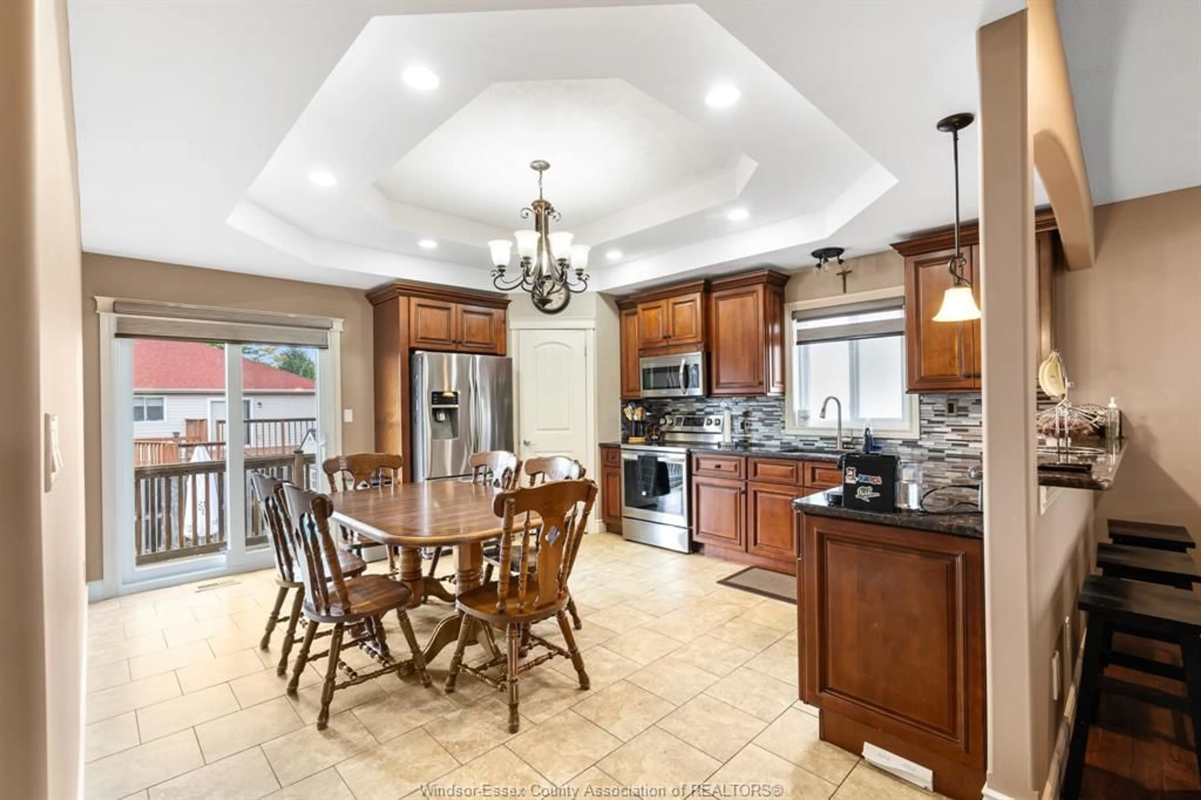 Open concept kitchen, ceramic/tile floor for 4765 BARCELONA, Windsor Ontario N9G 3G1