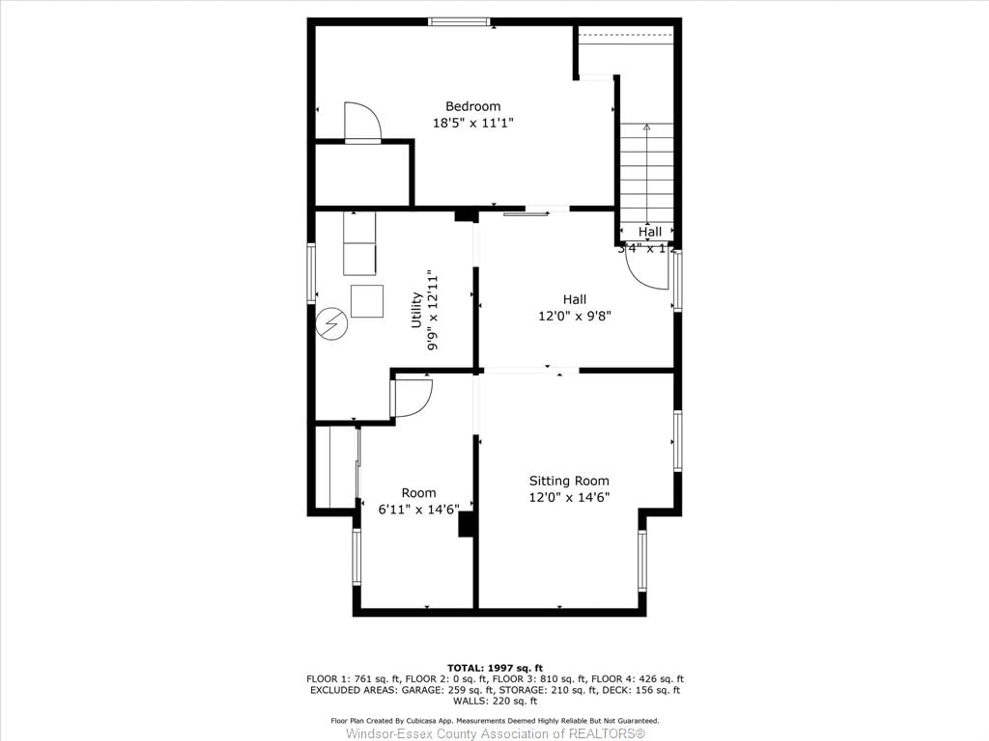 Floor plan for 1248 HIGH St, Windsor Ontario N8Y 4B2
