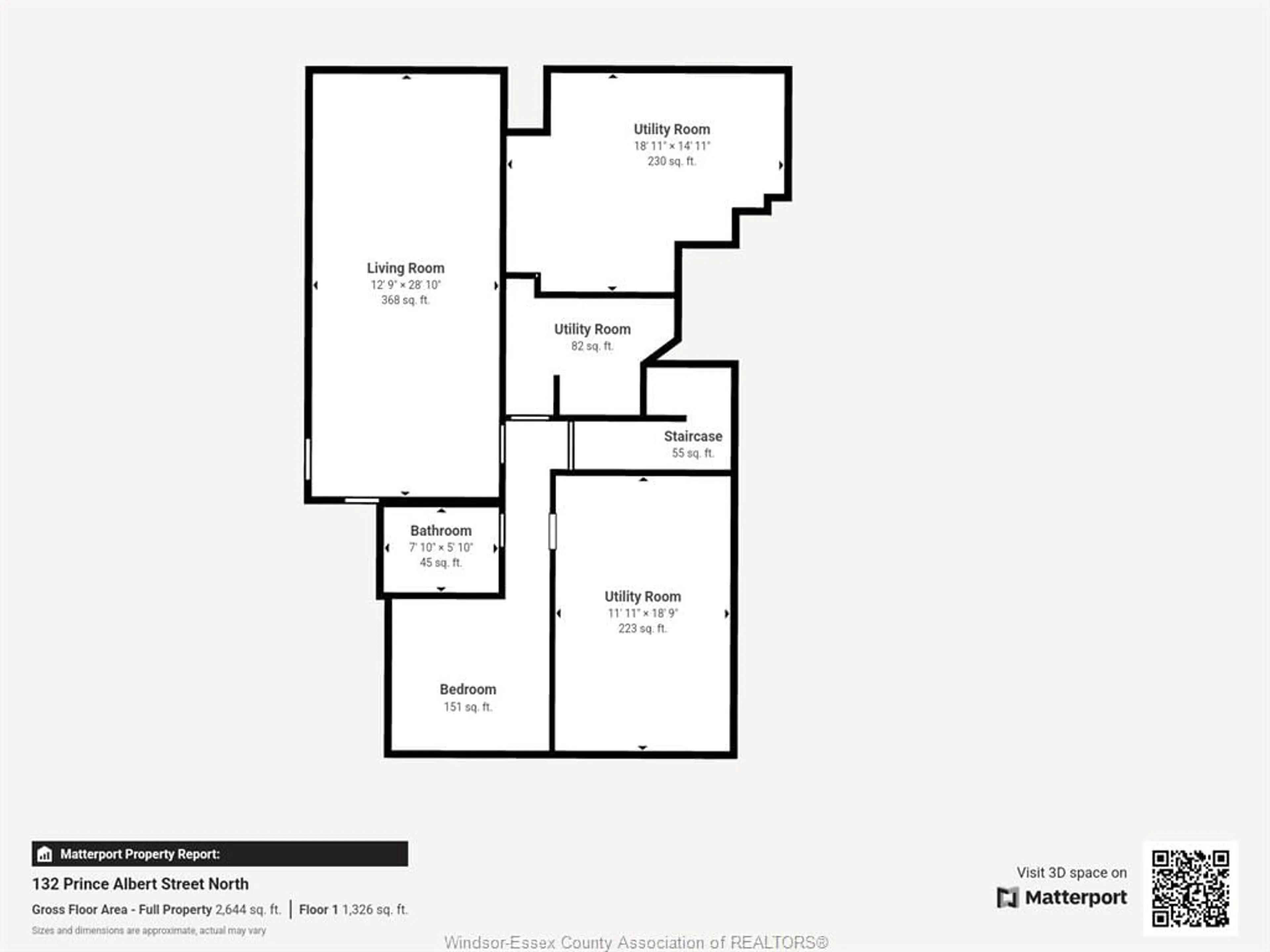 Floor plan for 132 PRINCE ALBERT St, Kingsville Ontario N9Y 1J7