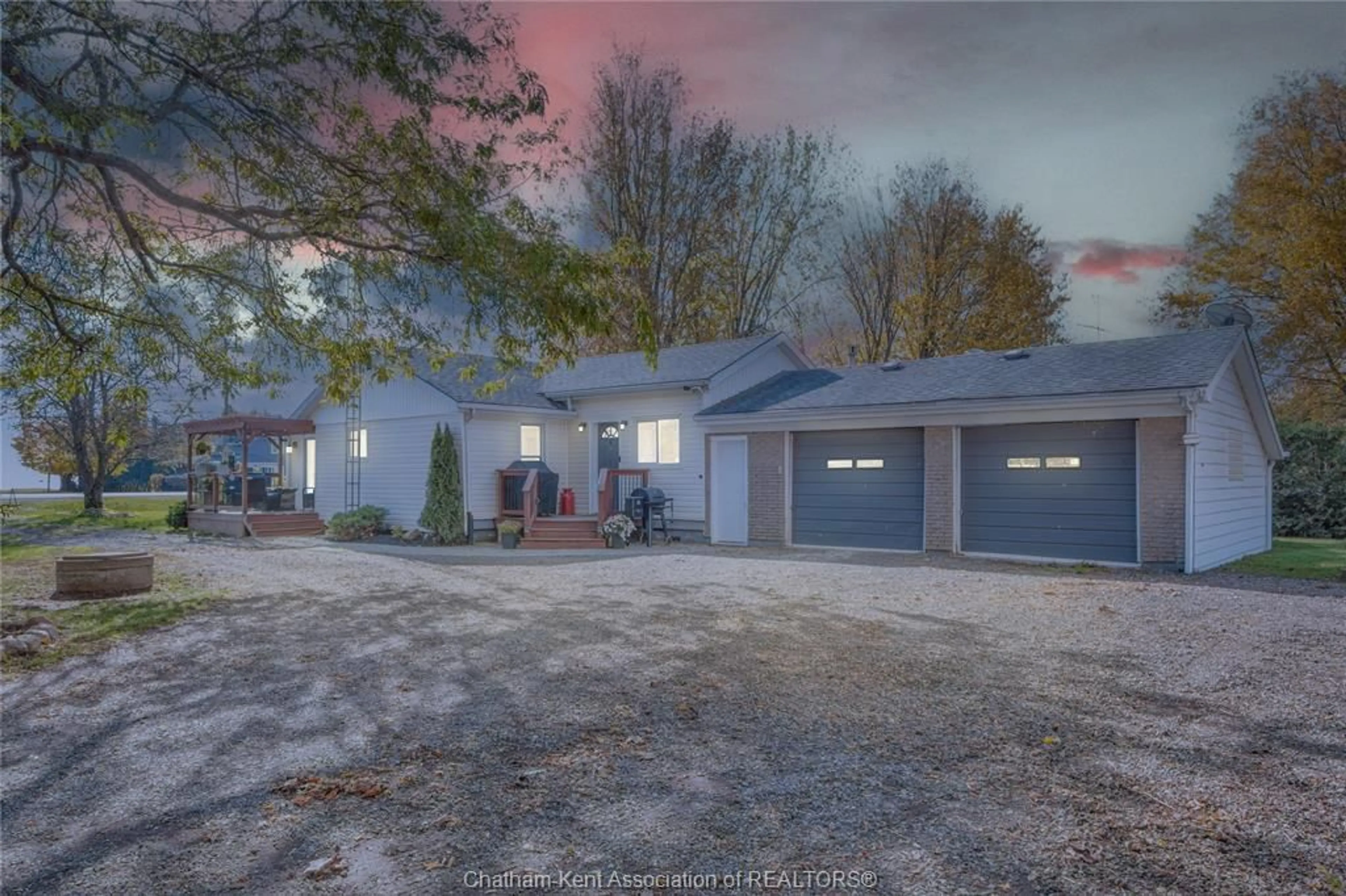 A pic from outside/outdoor area/front of a property/back of a property/a pic from drone, street for 19656 FOUR ROD Rd, Dealtown Ontario N0P 1A0