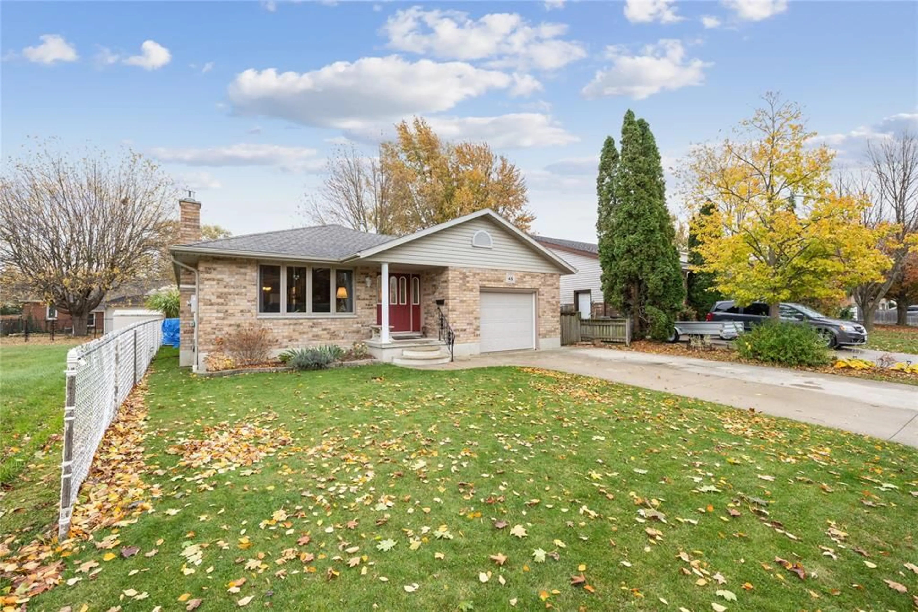 Home with brick exterior material, street for 45 Bridle Path, Wallaceburg Ontario N8A 4G3