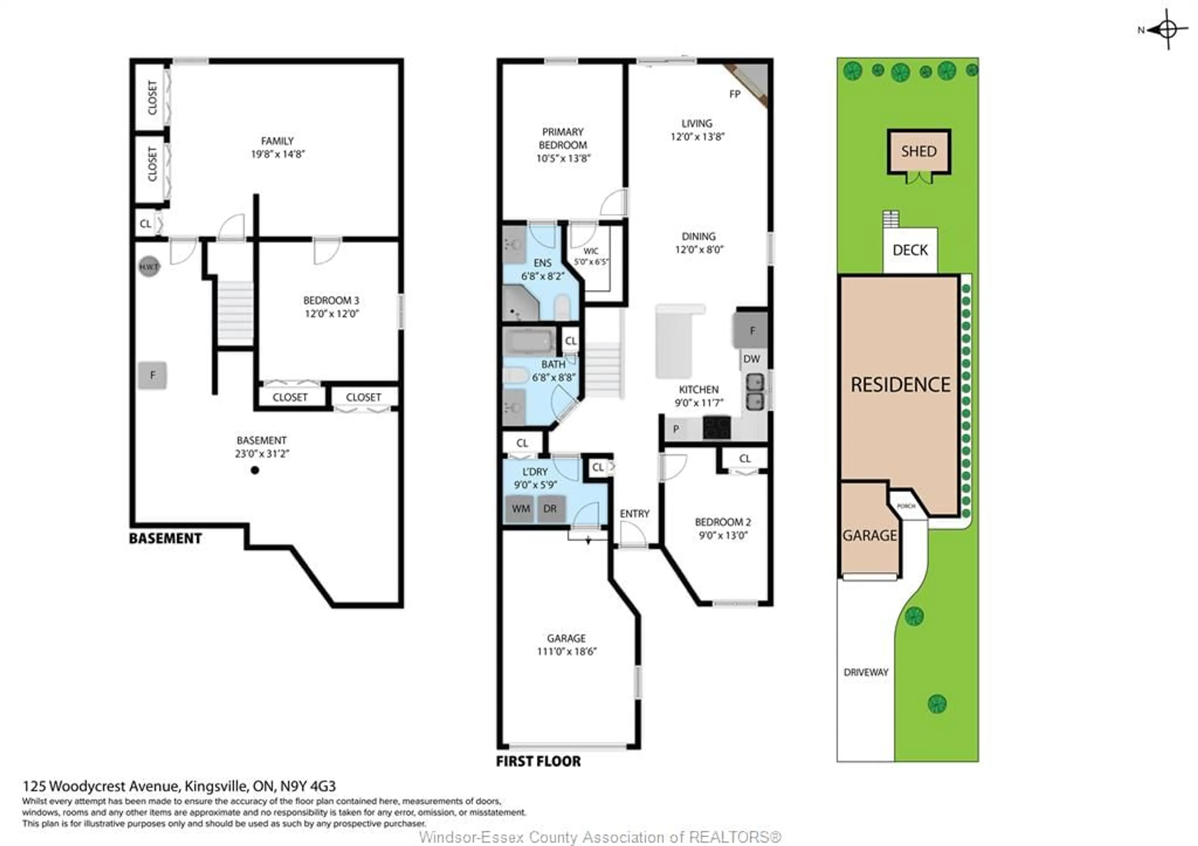 Floor plan for 125 Woodycrest Ave, Kingsville Ontario N9Y 4G3
