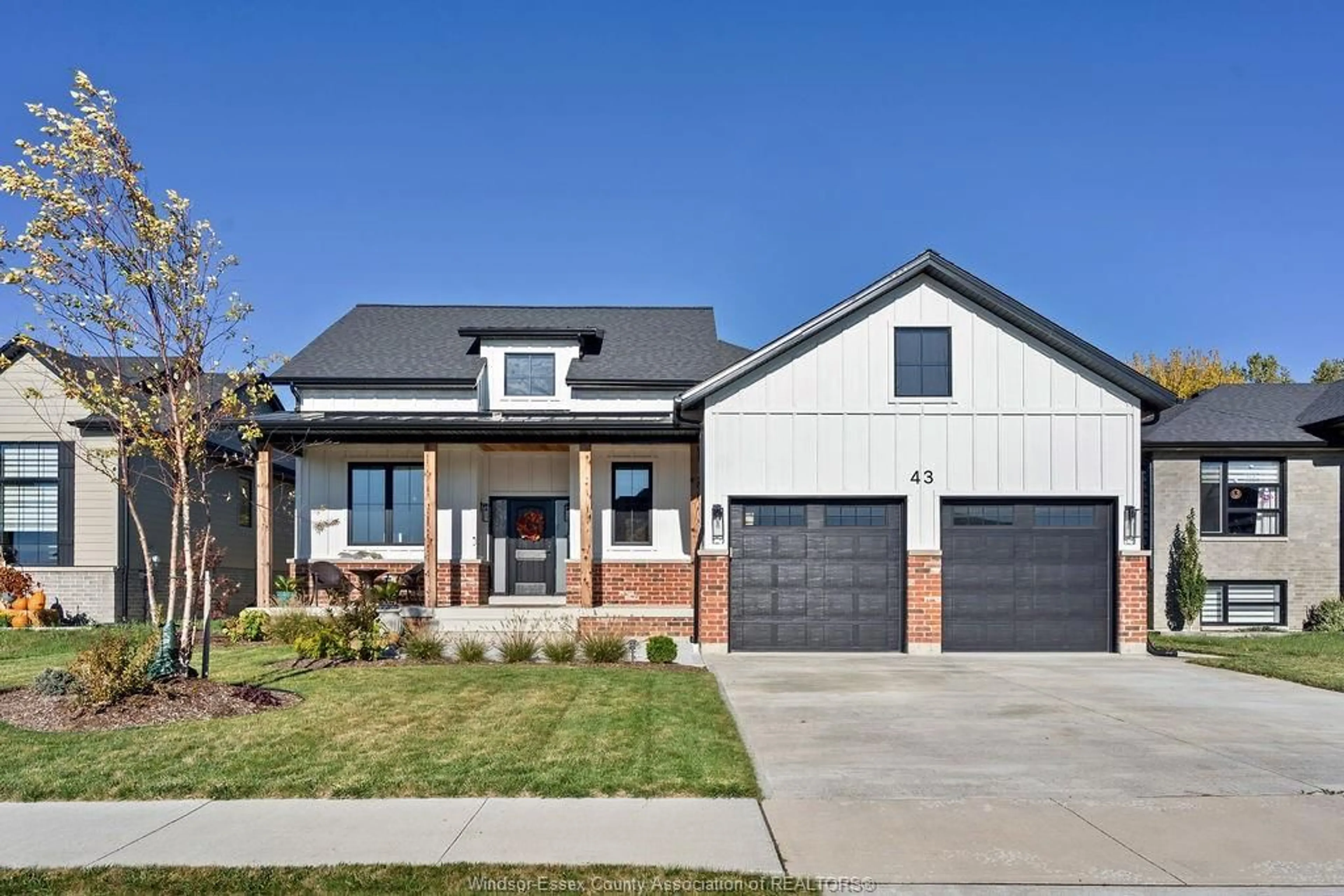 Home with brick exterior material, street for 43 Bellview Drive Dr, Cottam Ontario N0R 1B0