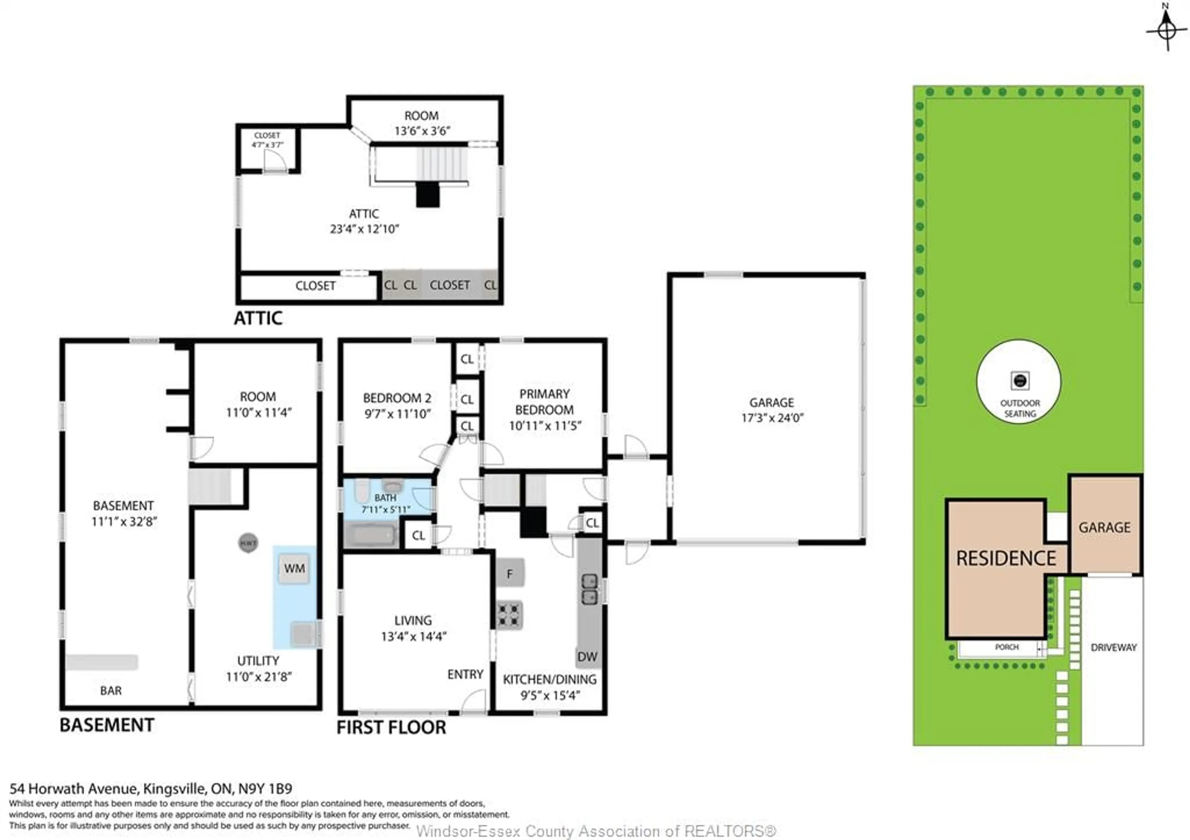 Floor plan for 54 Horwath Ave, Kingsville Ontario N9Y 1B8