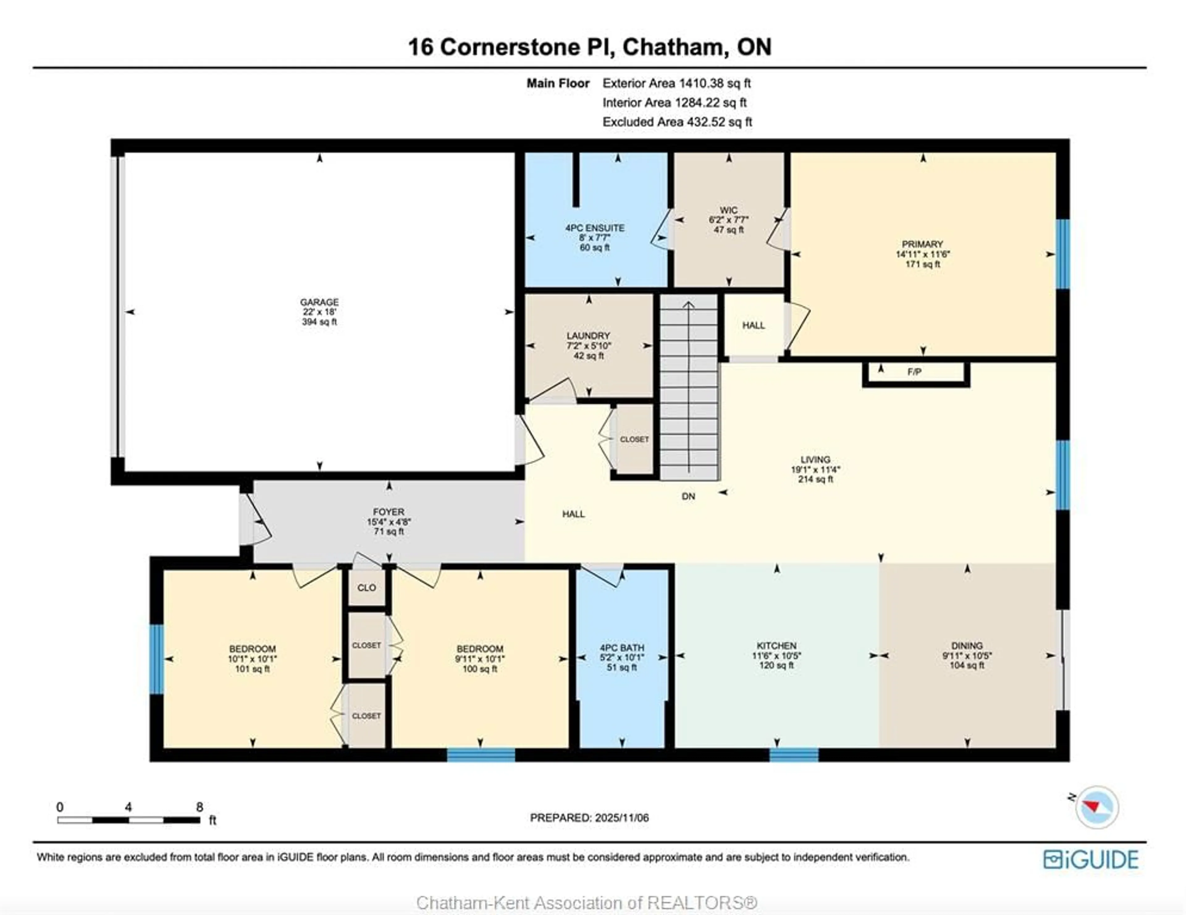 Floor plan for 8 Cornerstone Pl, Chatham Ontario N7M 0V8