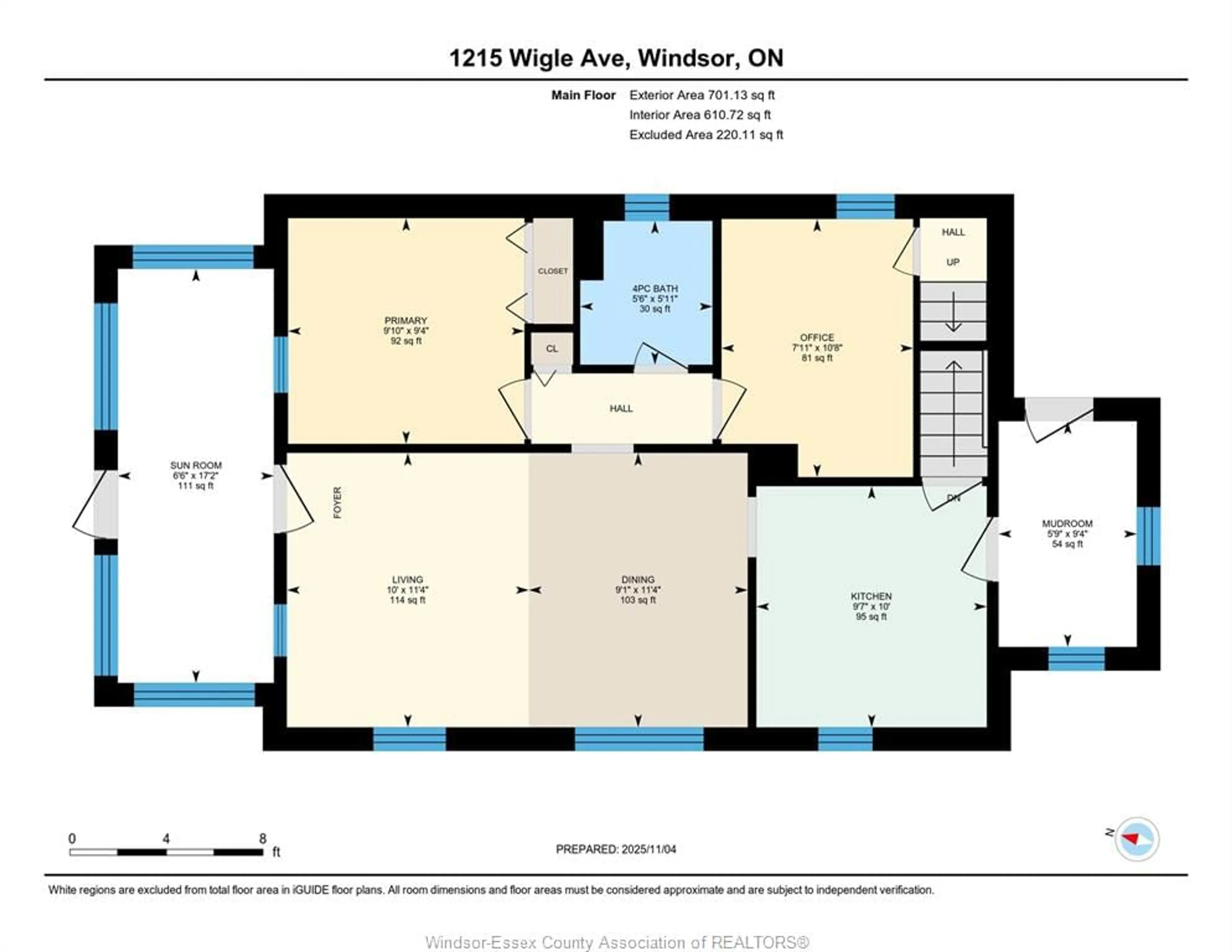 Floor plan for 1215 WIGLE Ave, Windsor Ontario N9C 3M9