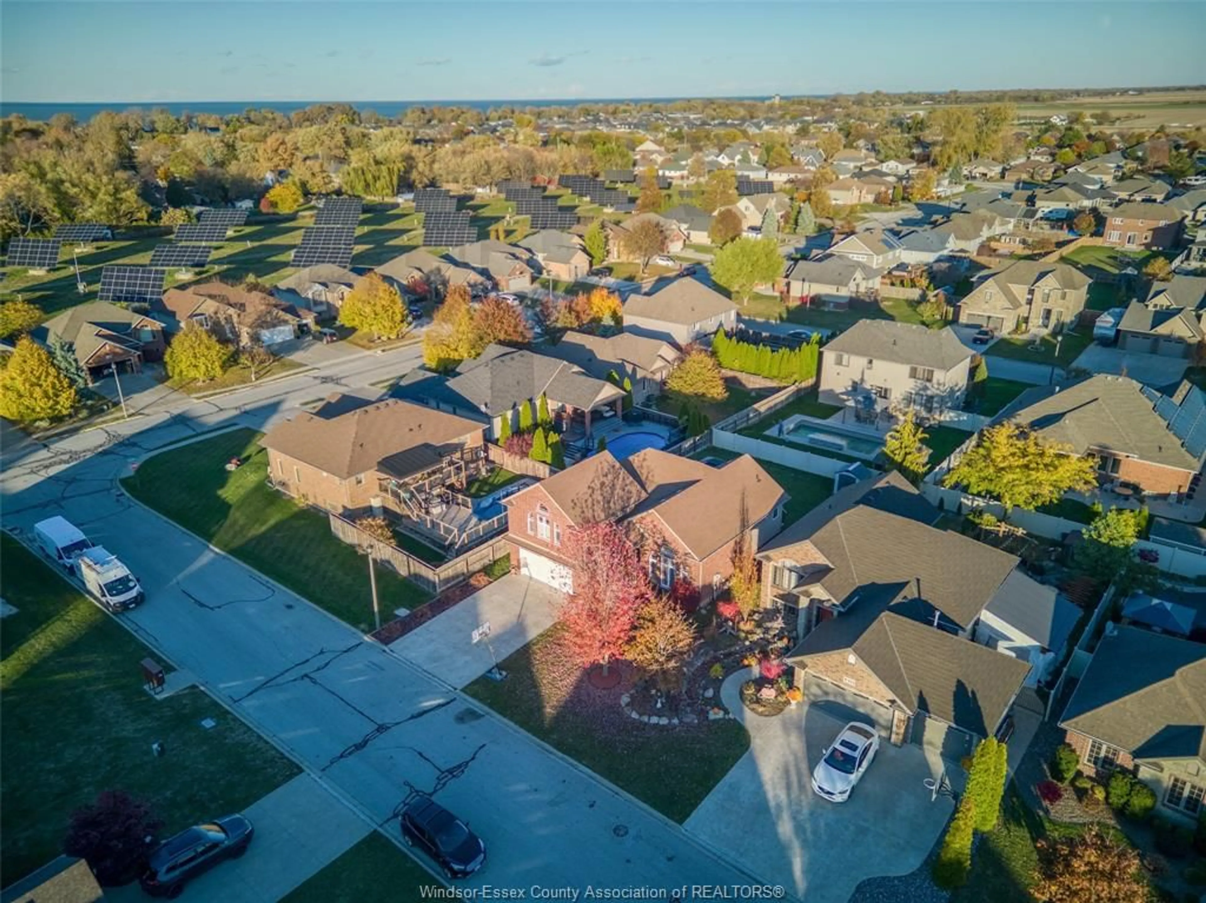 A pic from outside/outdoor area/front of a property/back of a property/a pic from drone, street for 242 DONALD Cres, Belle River Ontario N0R 1A0