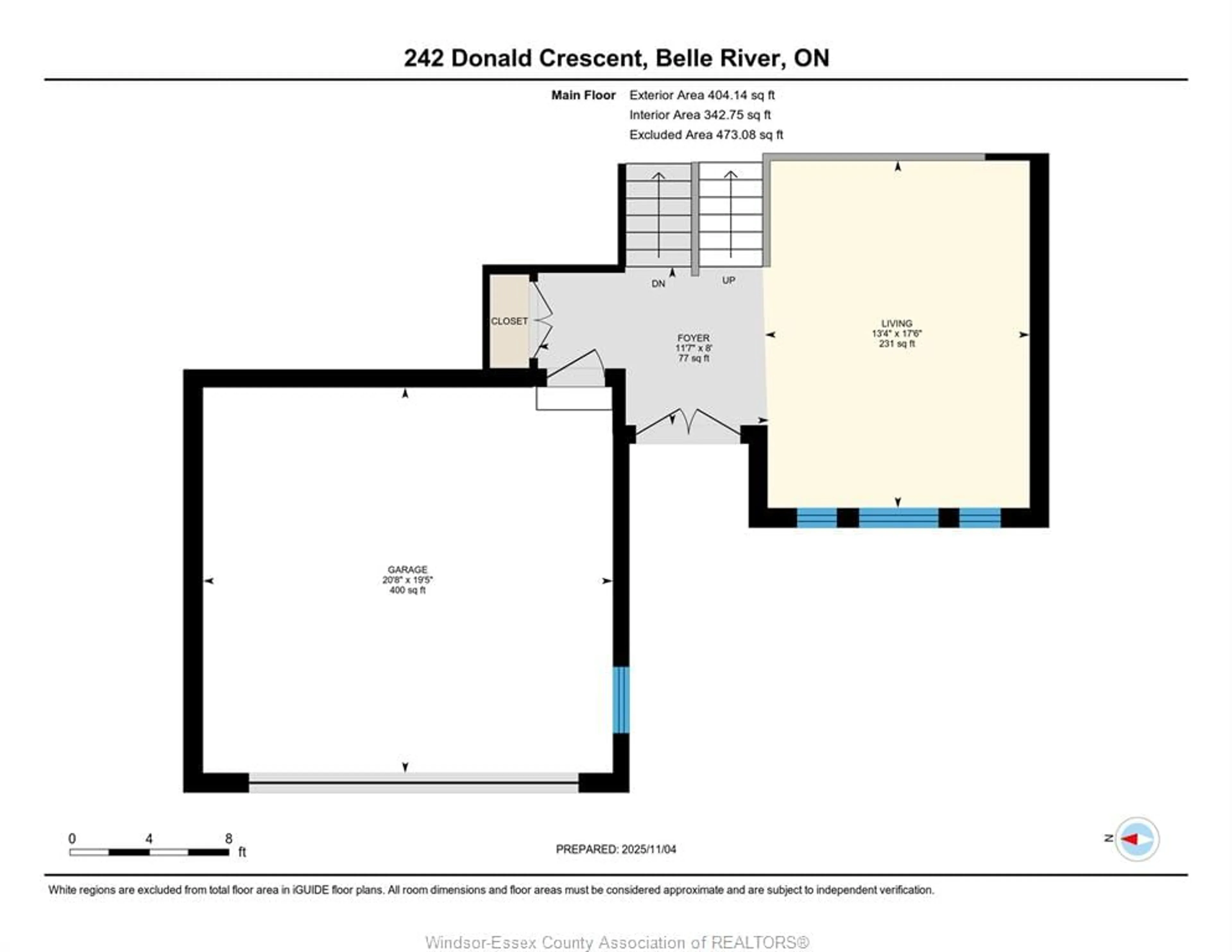 Floor plan for 242 DONALD Cres, Belle River Ontario N0R 1A0