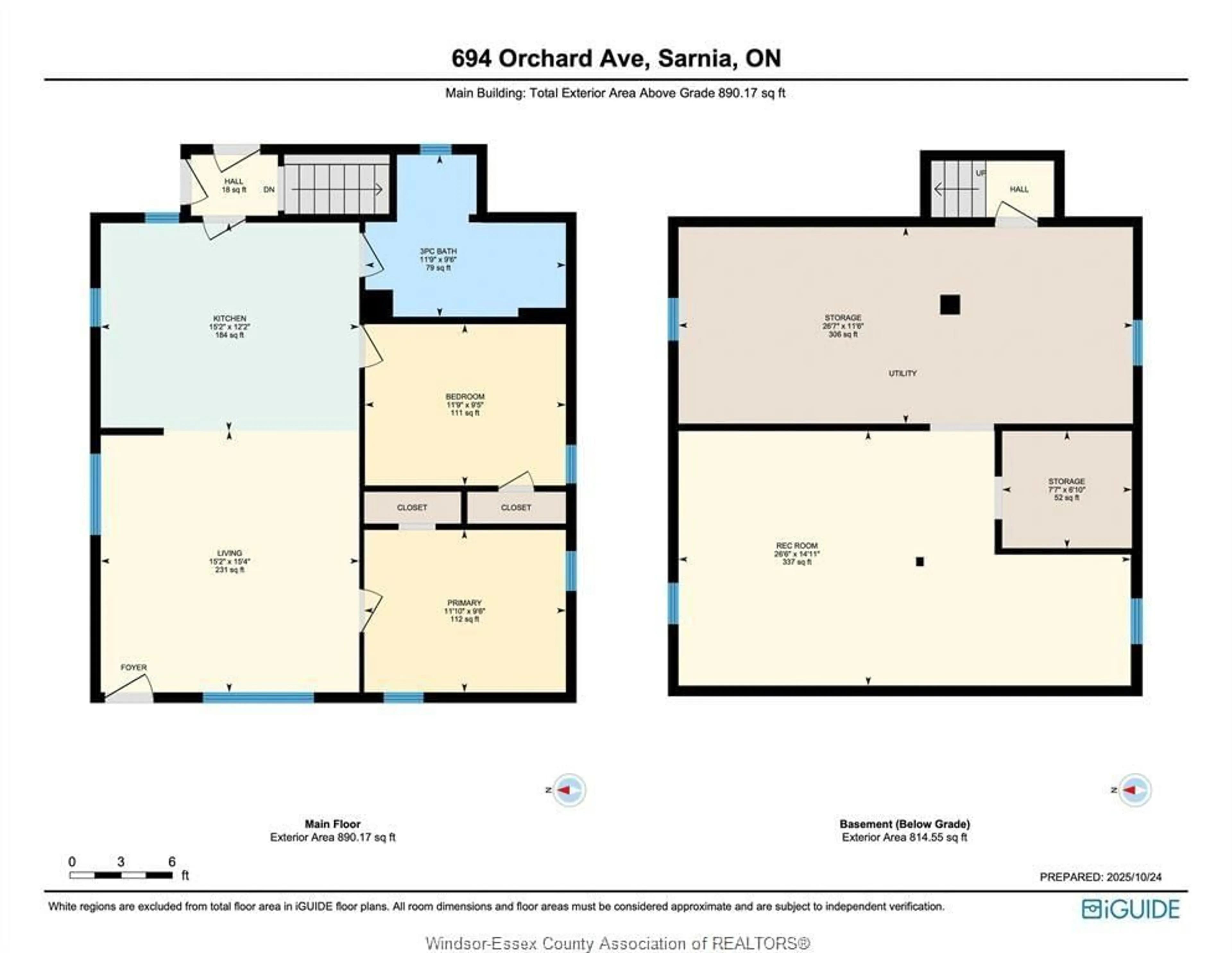 Floor plan for 694 ORCHARD Ave, Sarnia Ontario N8N 2X2
