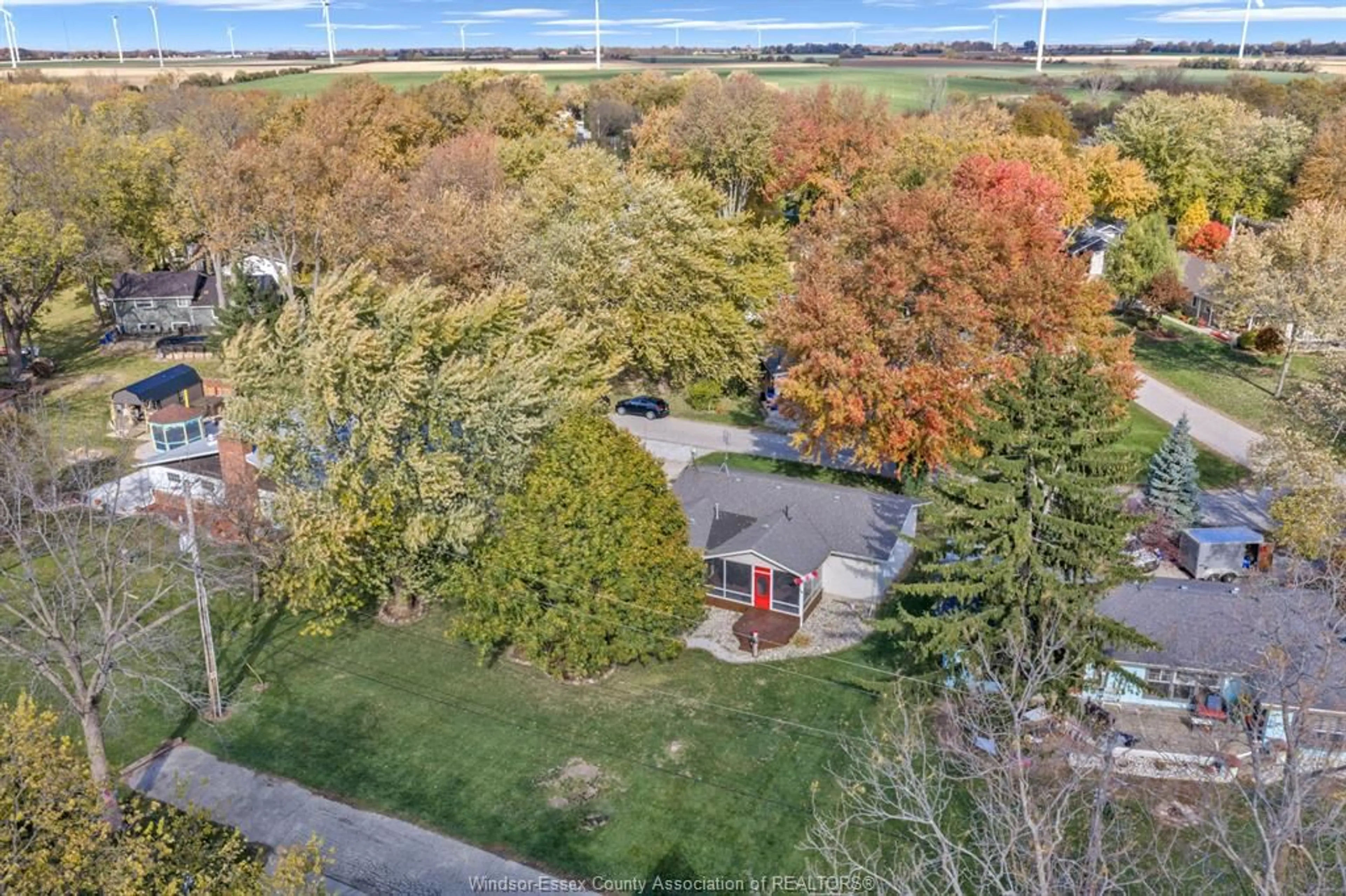 A pic from outside/outdoor area/front of a property/back of a property/a pic from drone, water/lake/river/ocean view for 105 MAPLE Lane, Harrow Ontario N0R 1G0