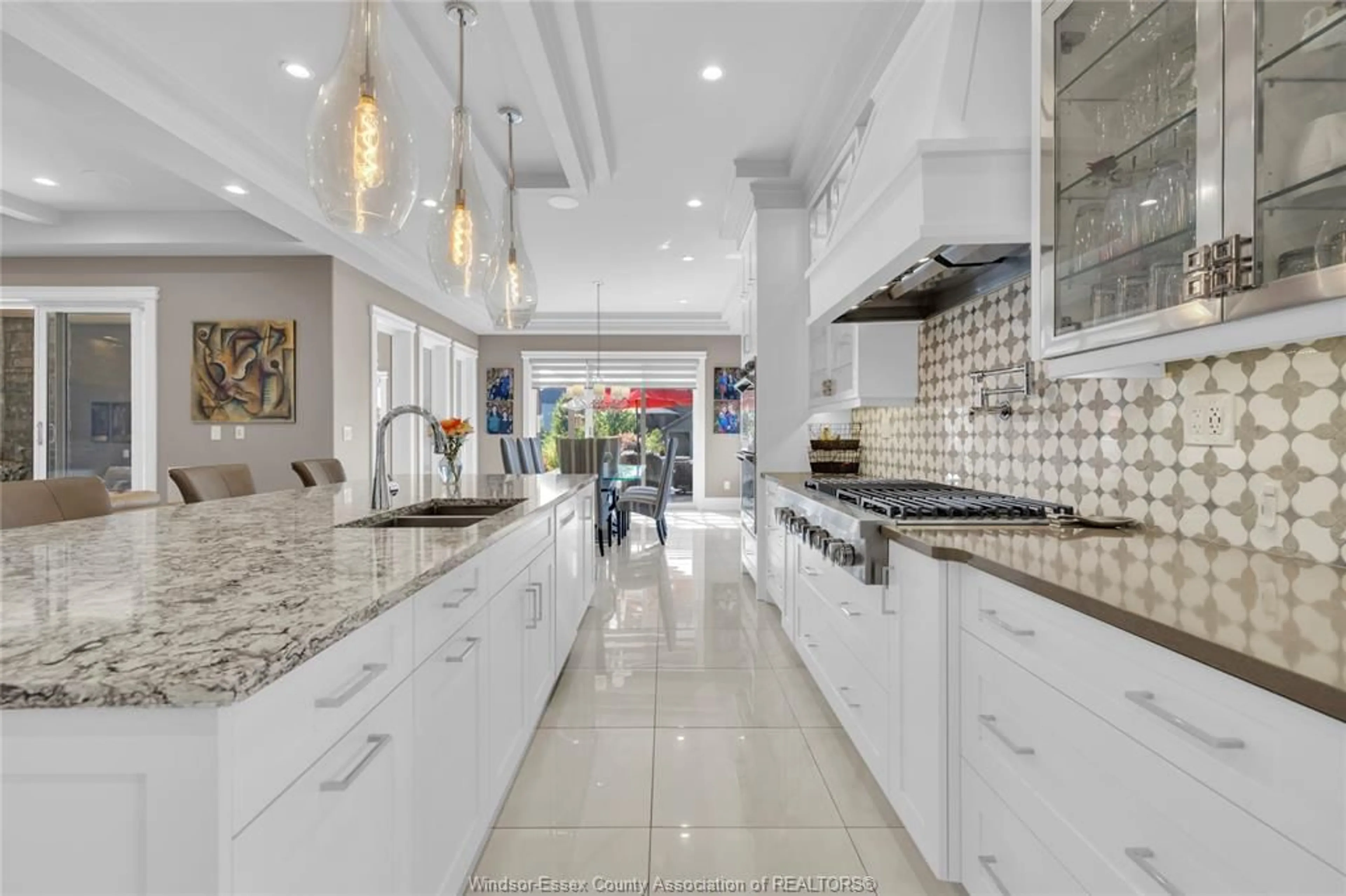 Contemporary kitchen, ceramic/tile floor for 11245 RIVERSIDE Dr, Windsor Ontario N8P 1A5