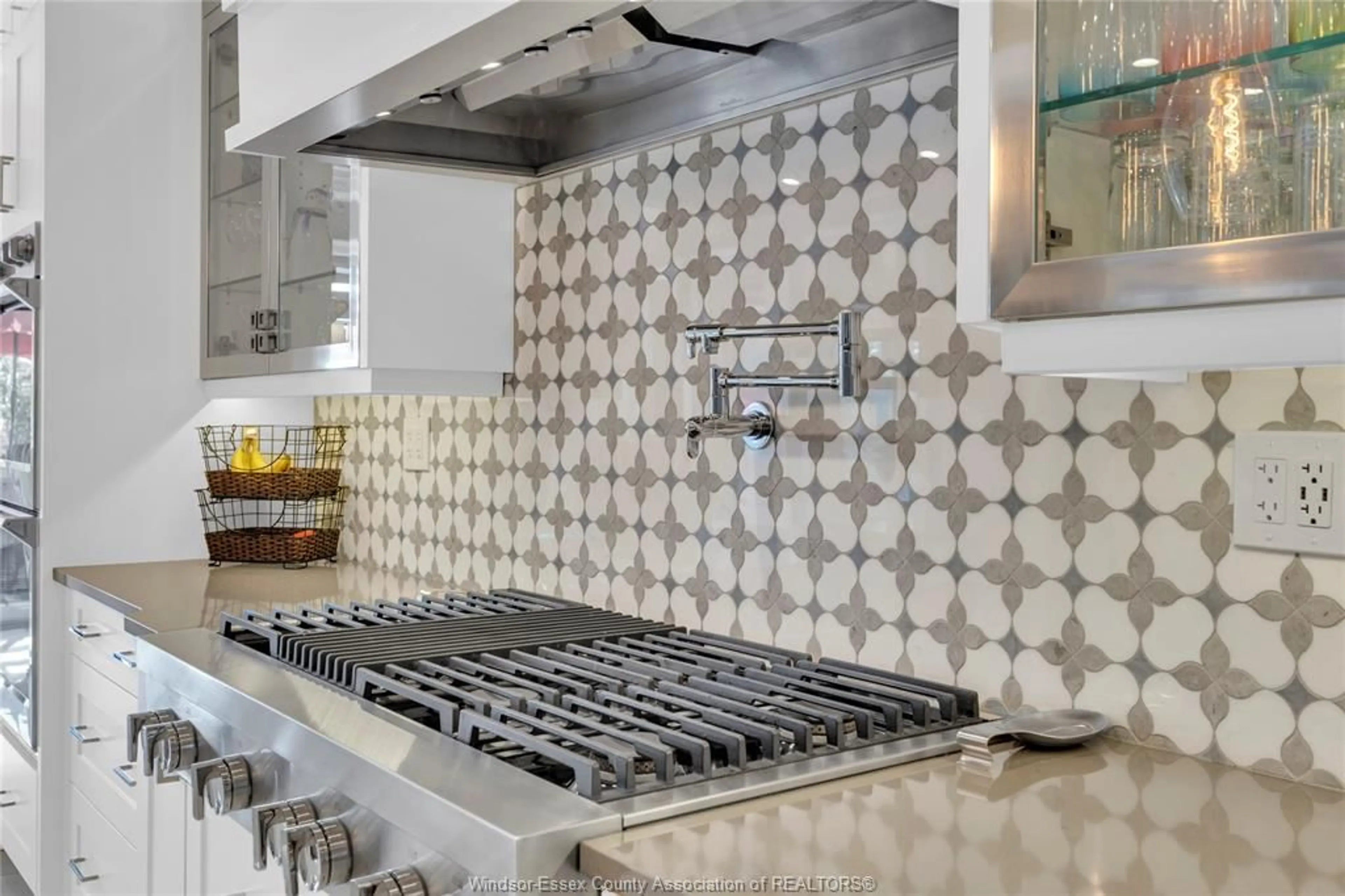 Contemporary kitchen, ceramic/tile floor for 11245 RIVERSIDE Dr, Windsor Ontario N8P 1A5