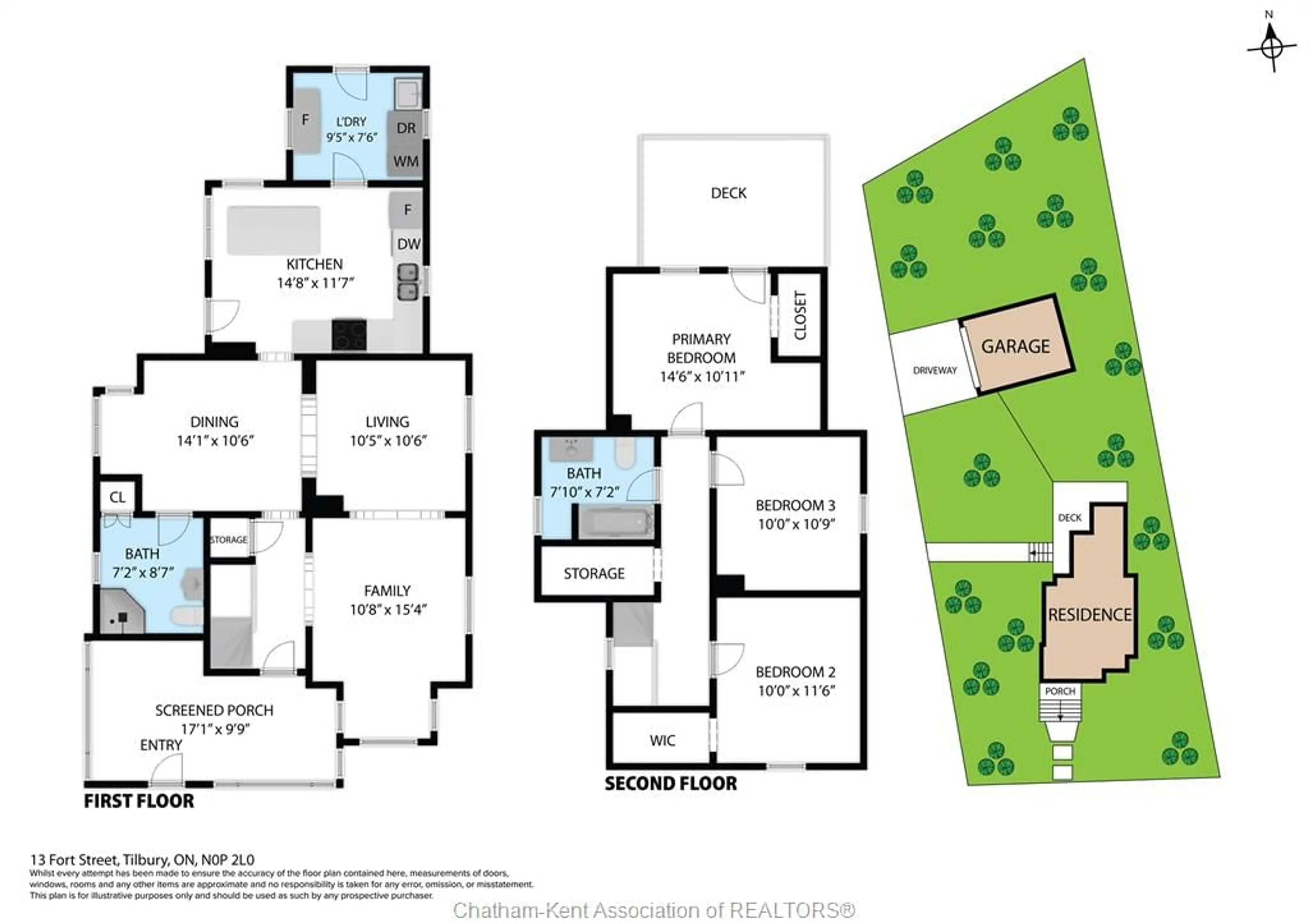 Floor plan for 13 Fort St, Tilbury Ontario N0P 2L0