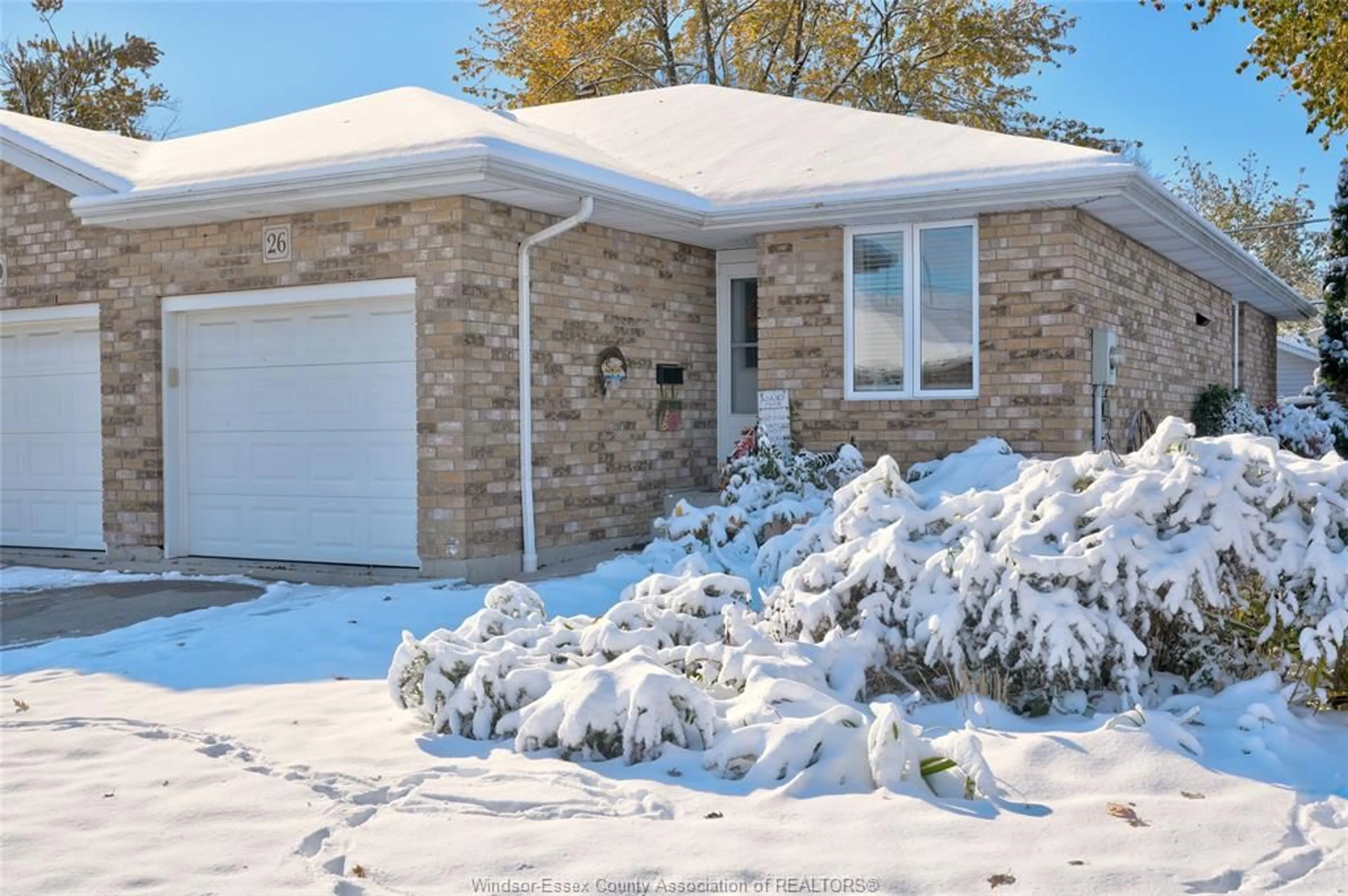 Home with brick exterior material, street for 26 CRANBERRY Crt, Essex Ontario N8M 3G5