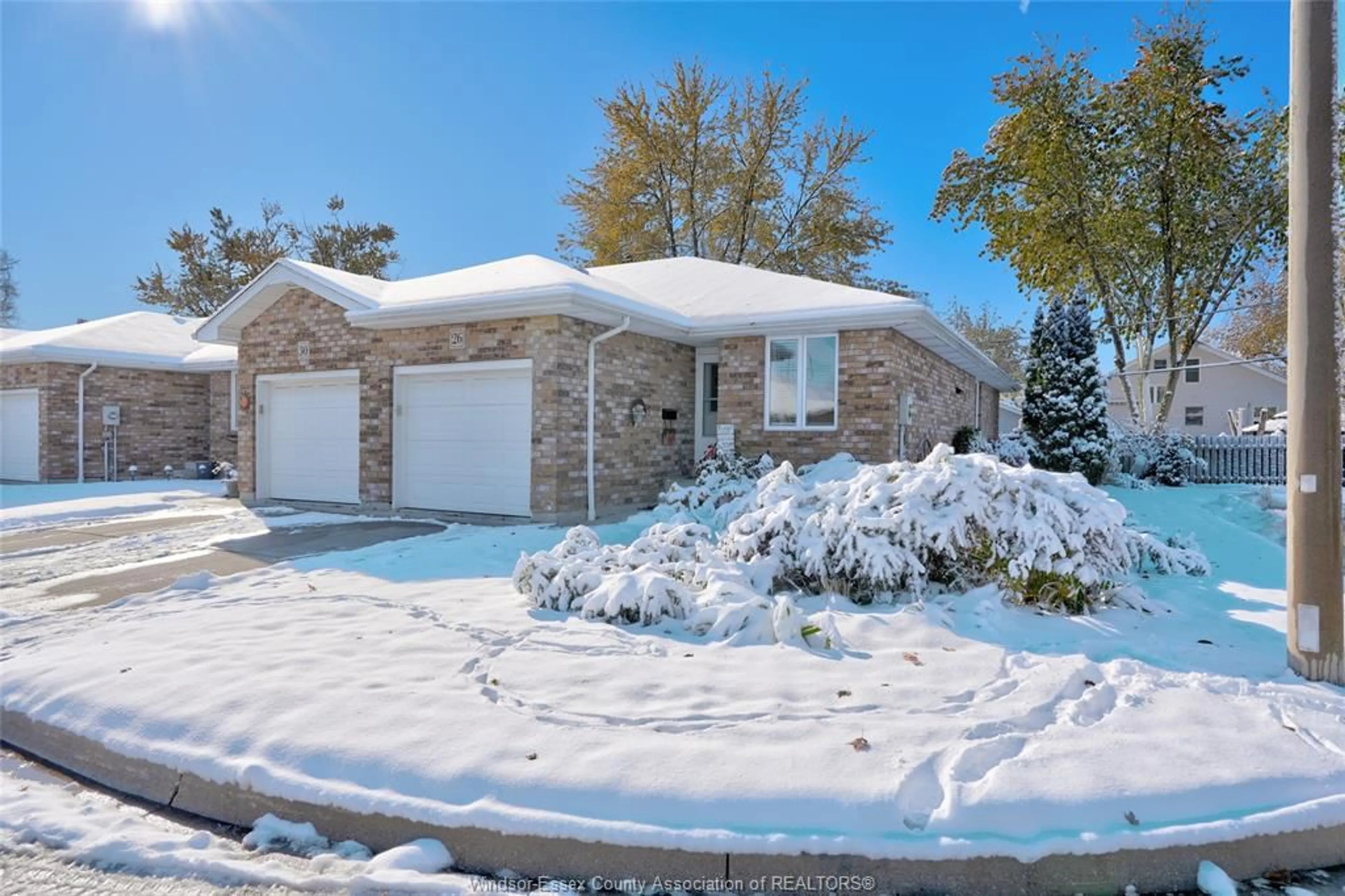 Home with brick exterior material, street for 26 CRANBERRY Crt, Essex Ontario N8M 3G5