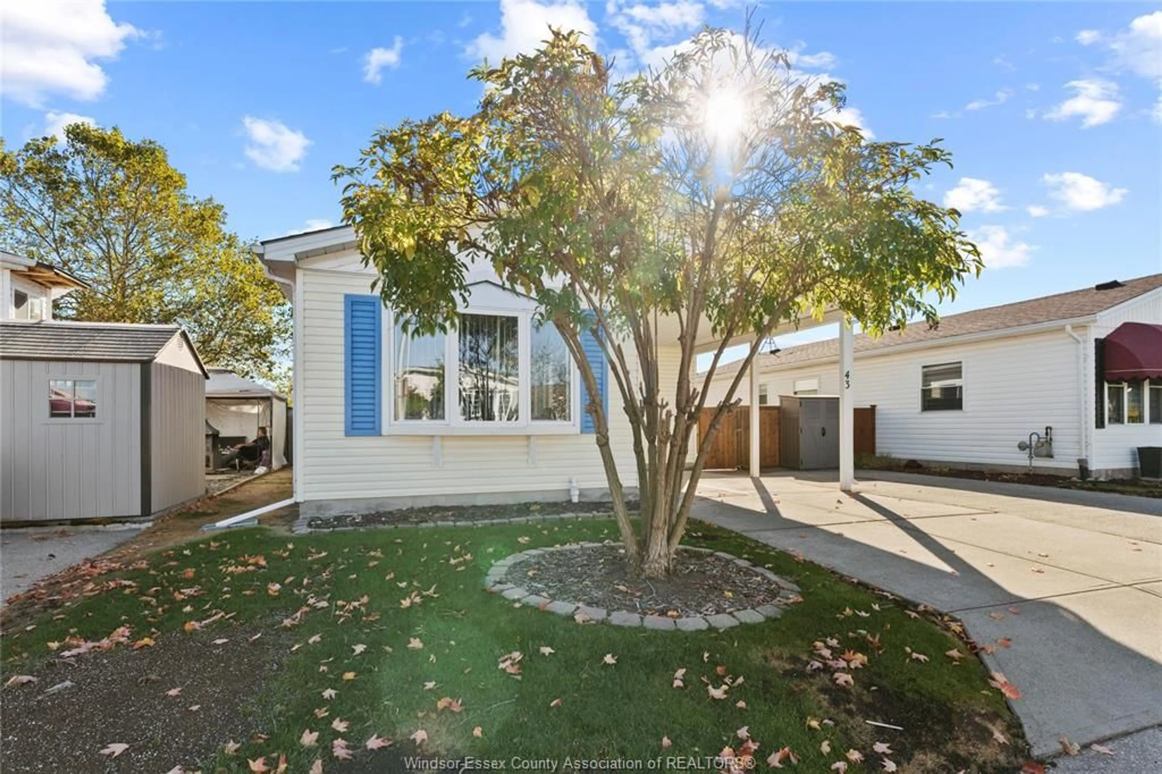 A pic from outside/outdoor area/front of a property/back of a property/a pic from drone, street for 43 CHERRY St, McGregor Ontario N0R 1J0