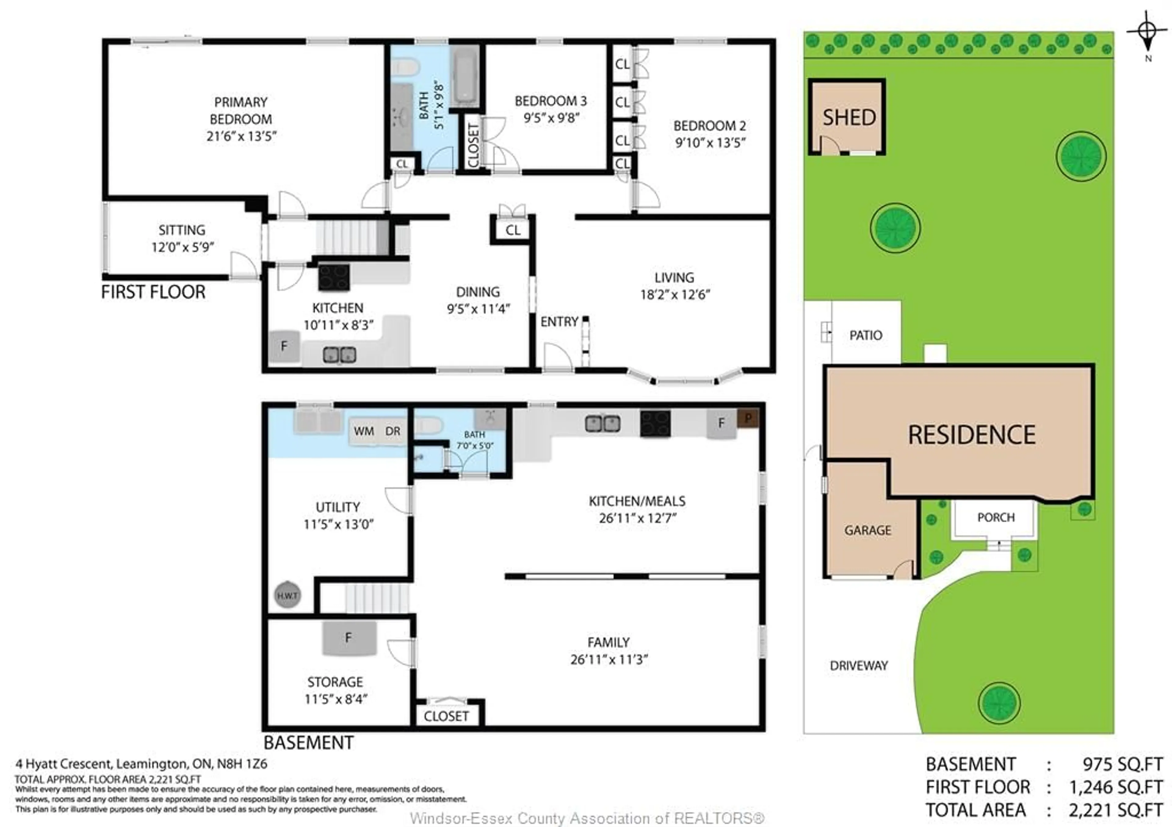 Floor plan for 4 Hyatt Cres, Leamington Ontario N8H 1Z6
