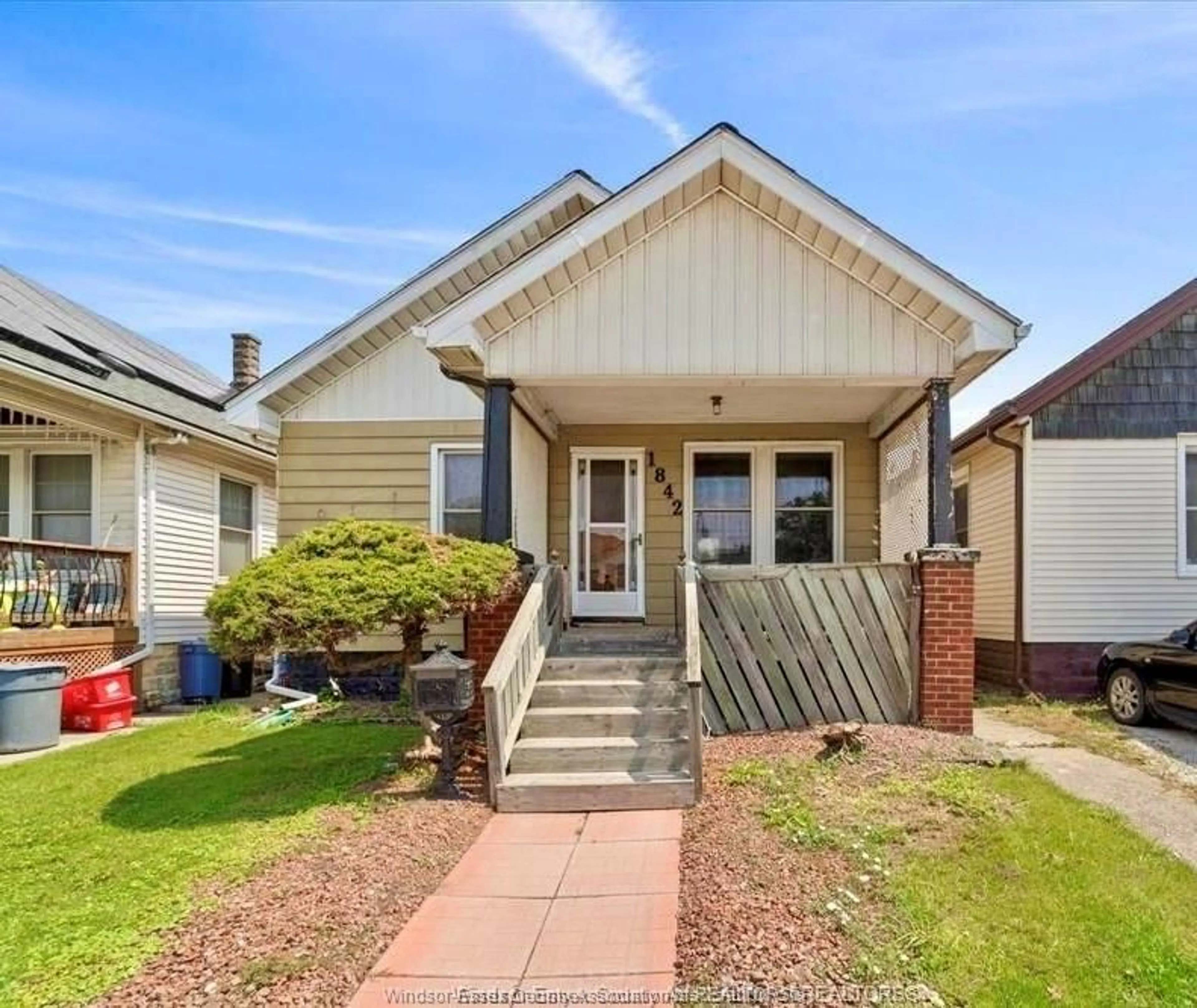 Home with vinyl exterior material, street for 1842 DROUILLARD, Windsor Ontario N8W 3X5