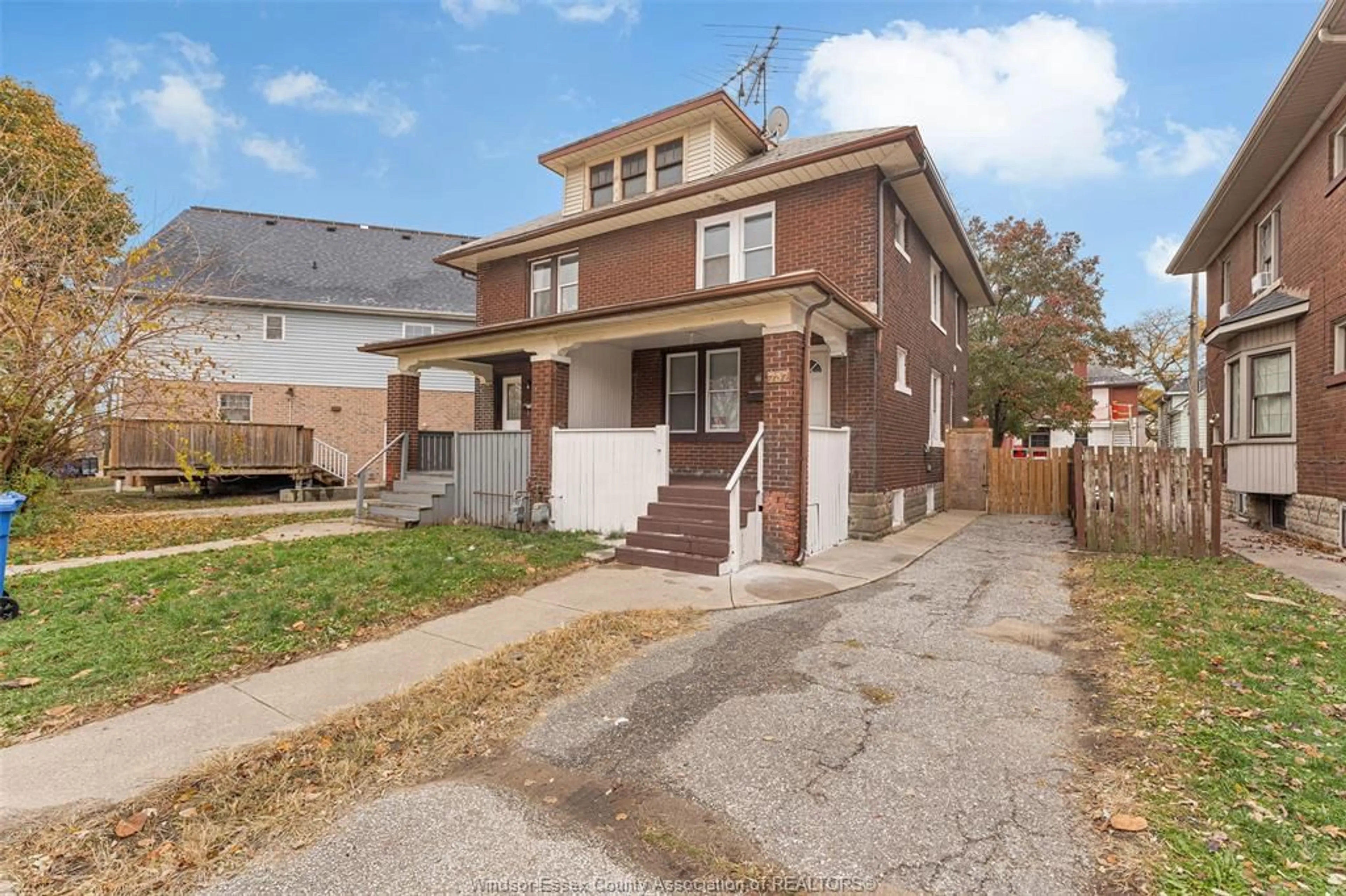 Home with brick exterior material, street for 737 PICHE, Windsor Ontario N9C 3G6