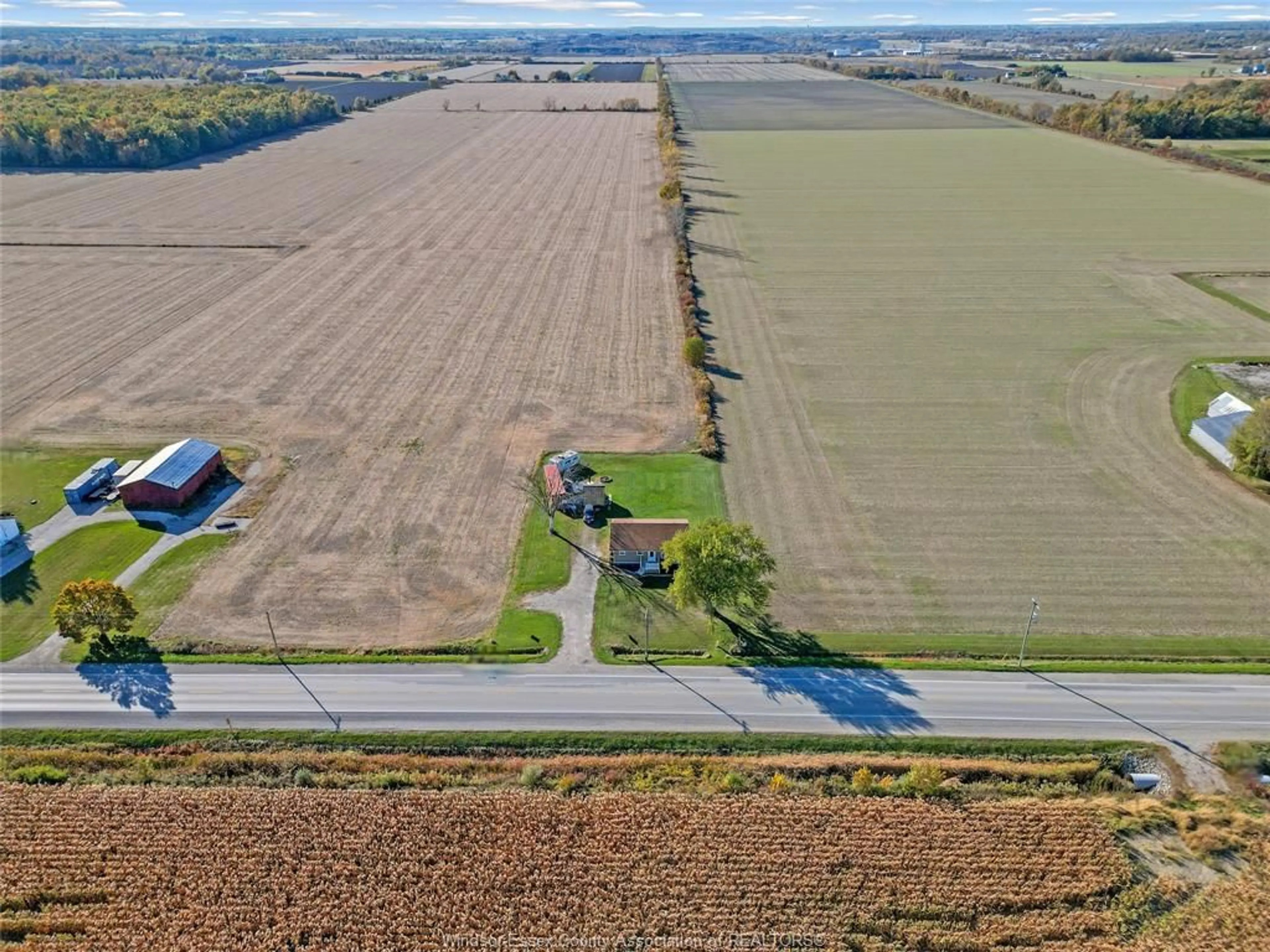 A pic from outside/outdoor area/front of a property/back of a property/a pic from drone, water/lake/river/ocean view for 9688 WALKER Rd, McGregor Ontario N0R 1J0