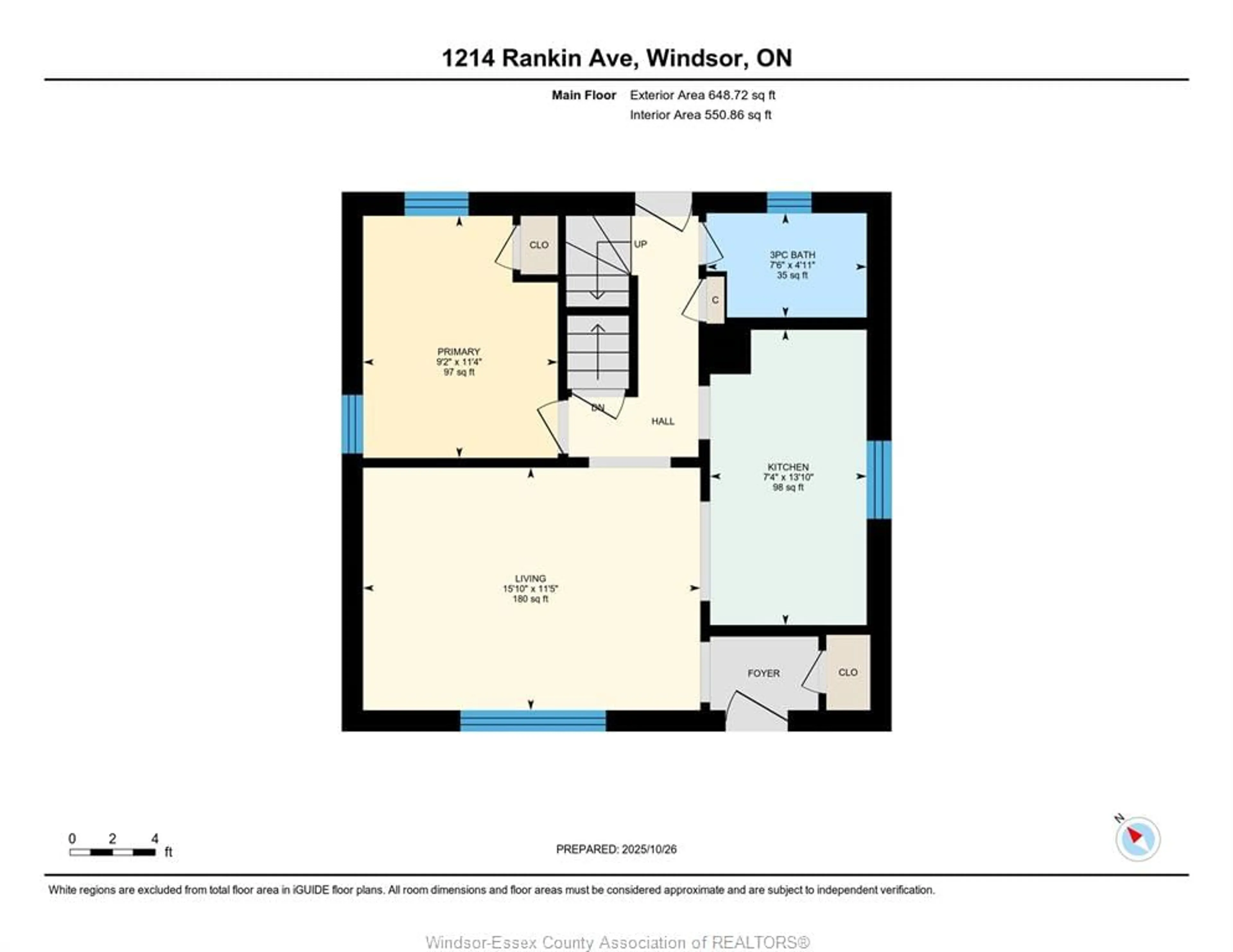 Floor plan for 1214 Rankin Ave, Windsor Ontario N9B 2S5