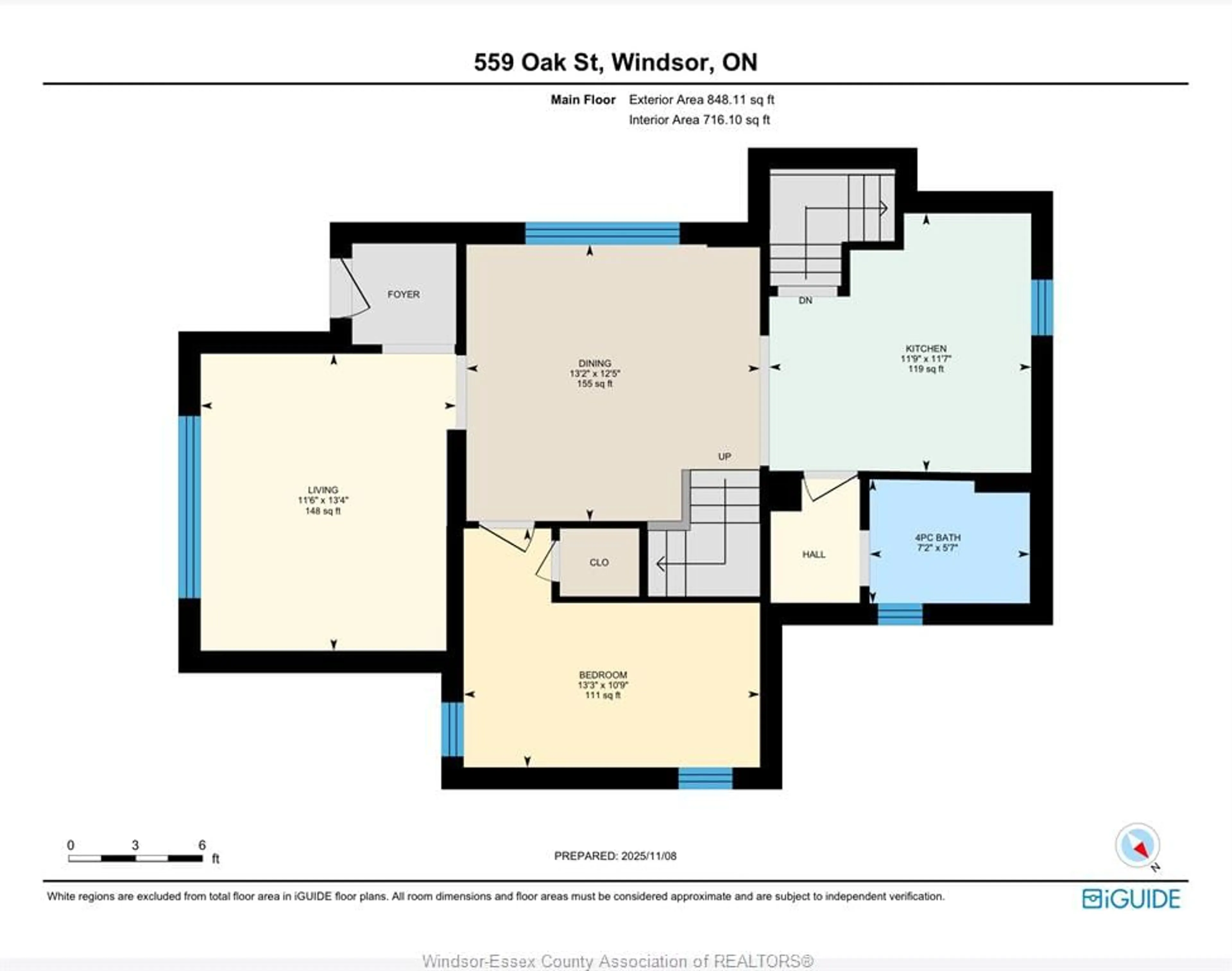 Floor plan for 559 OAK St, Windsor Ontario N9A 5E7