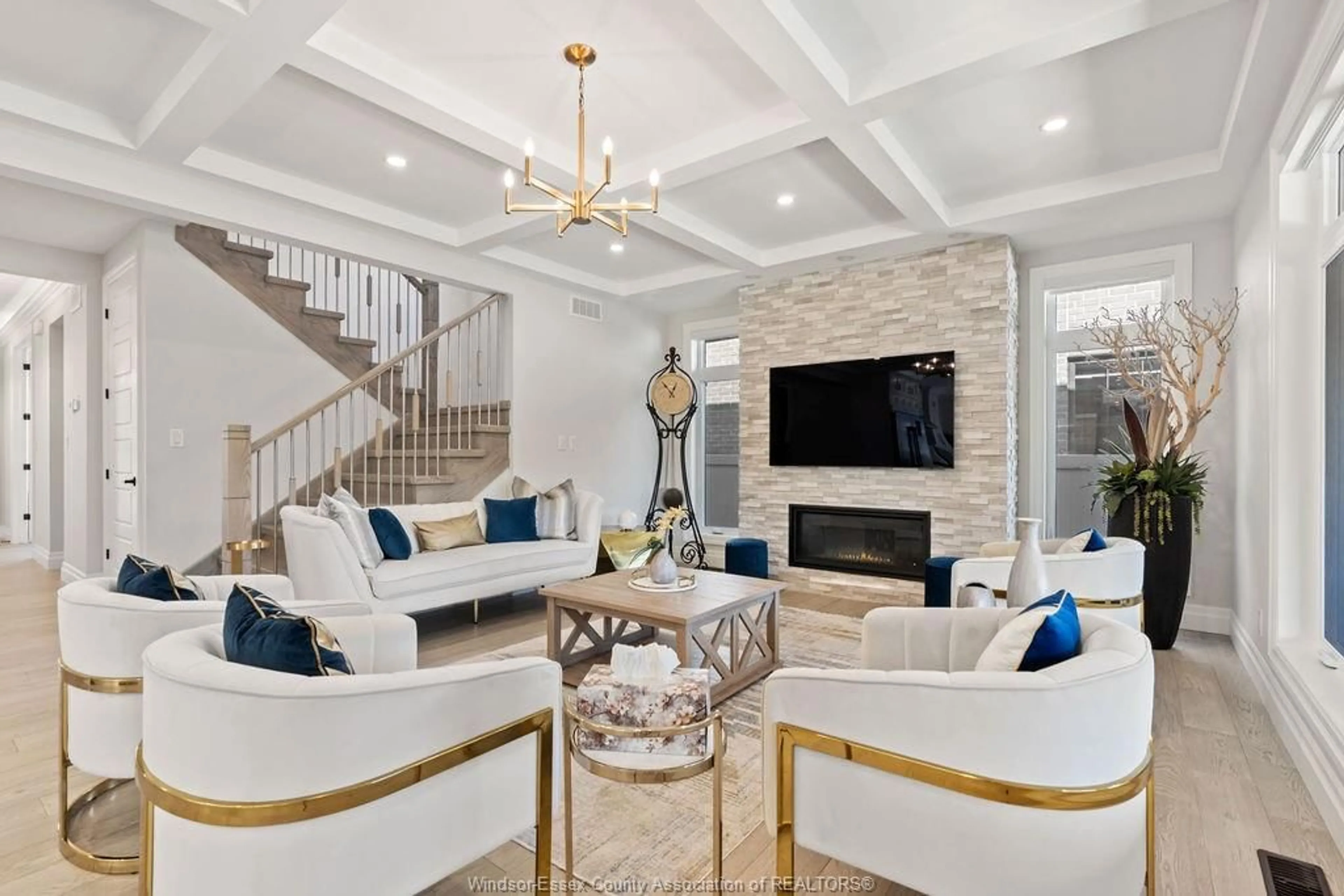 Living room with furniture, ceramic/tile floor for 258 XAVIER Cir, Lakeshore Ontario N8N 0J3