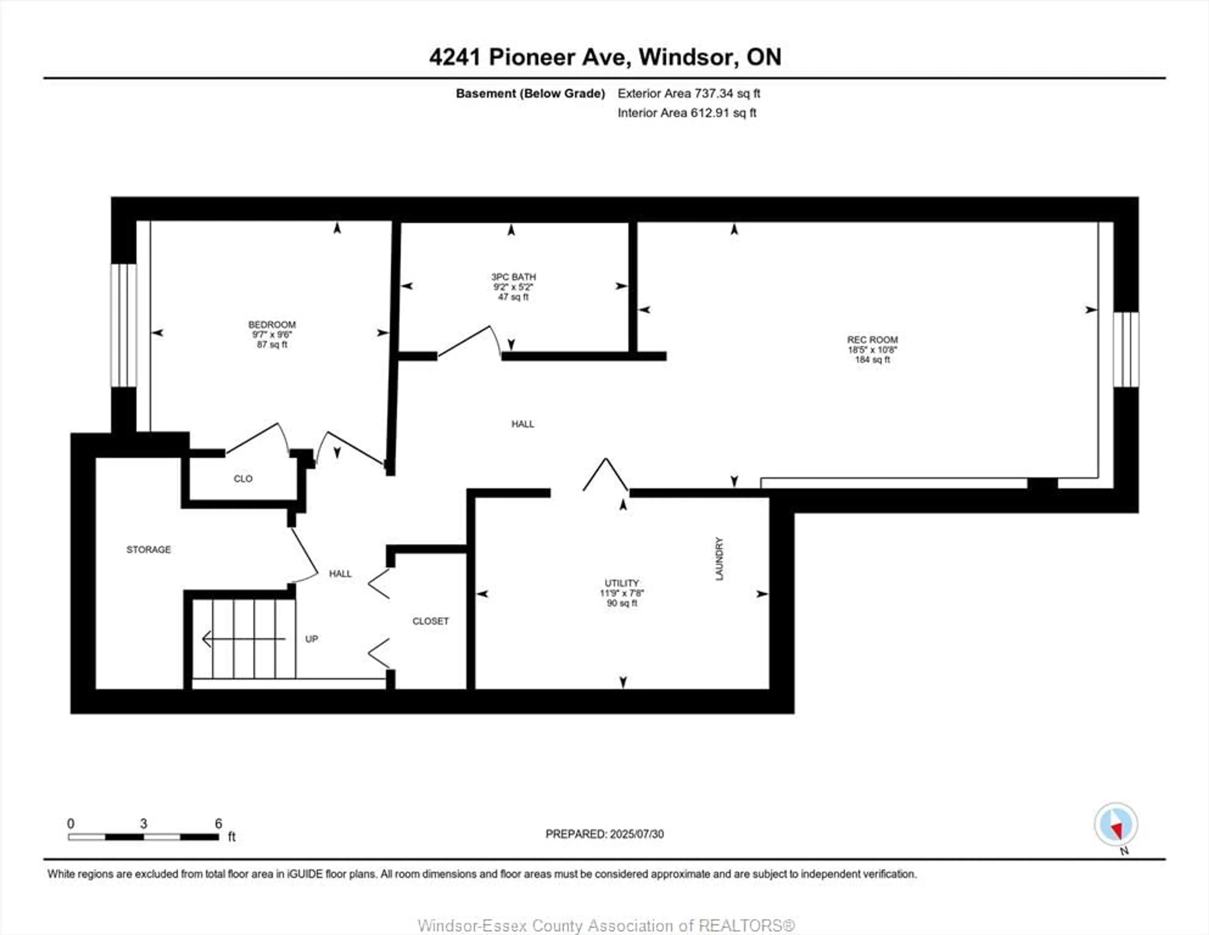 Floor plan for 4241 PIONEER Ave, Windsor Ontario N9G 2W9
