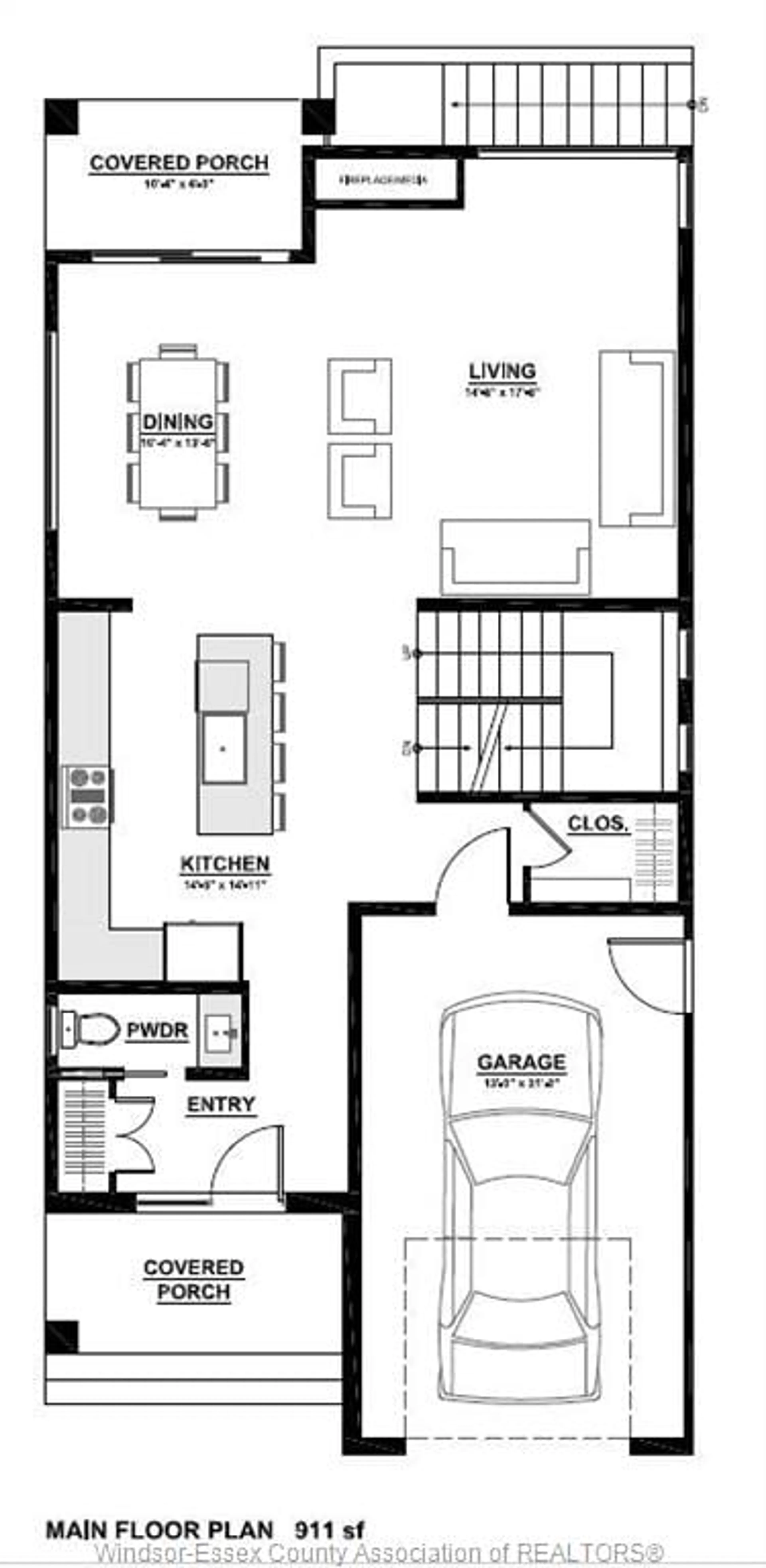 Floor plan for 1047 CHERRY, Kingsville Ontario N9Y 3V7