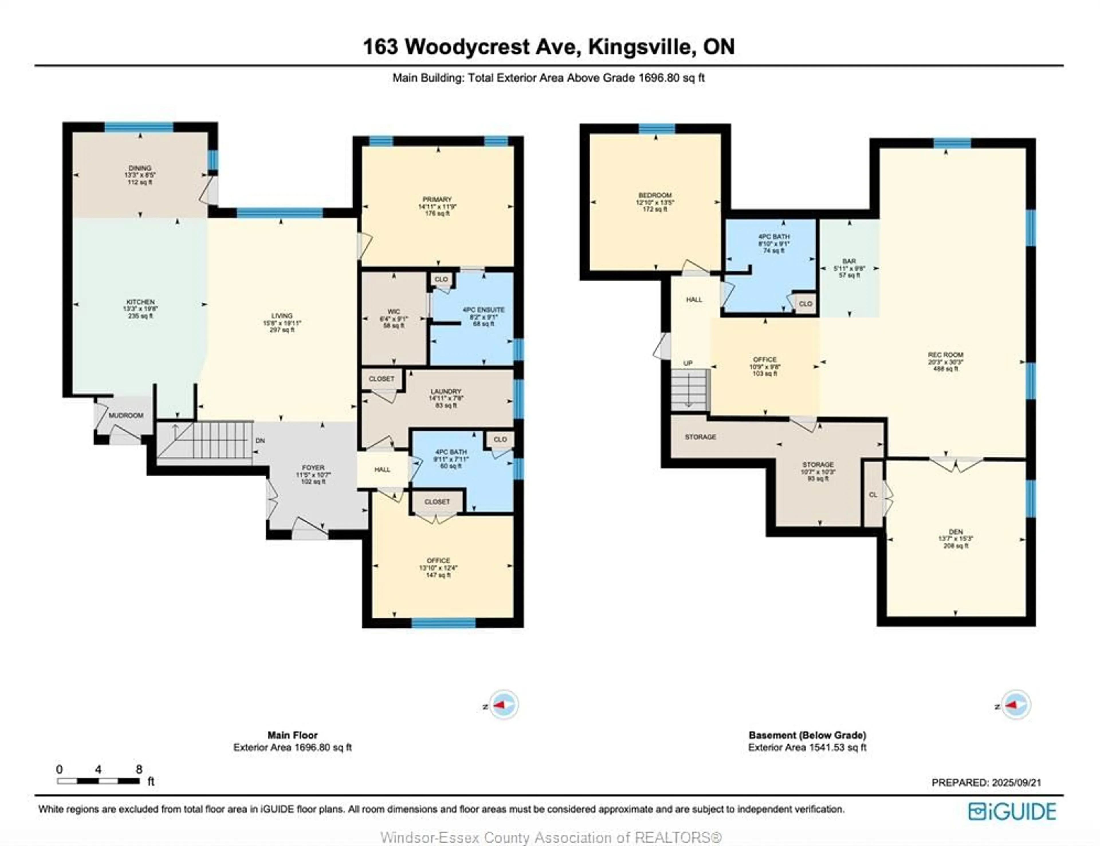 Floor plan for 163 WOODYCREST, Kingsville Ontario N9Y 0A1