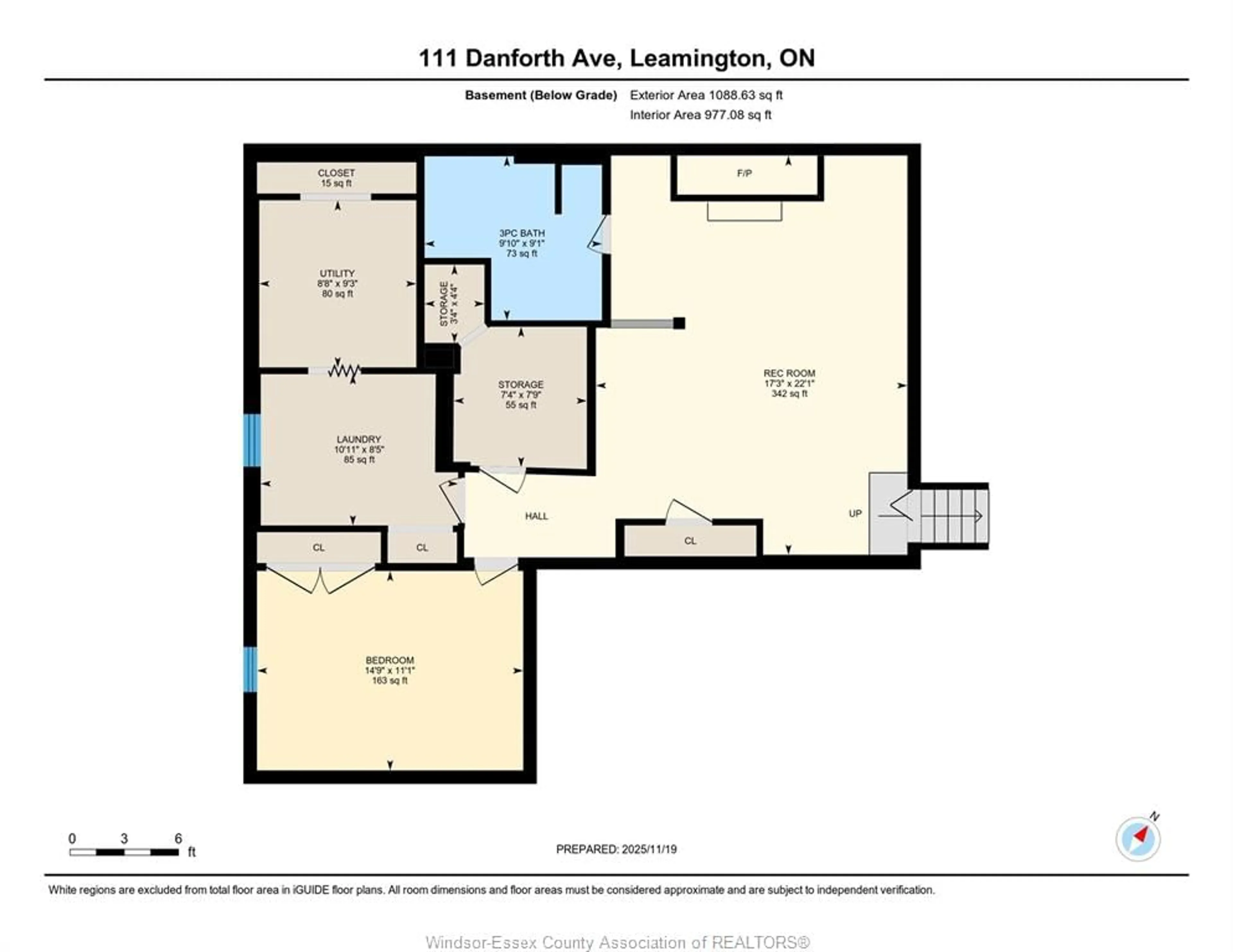Floor plan for 111 Danforth, Leamington Ontario N8H 2R1