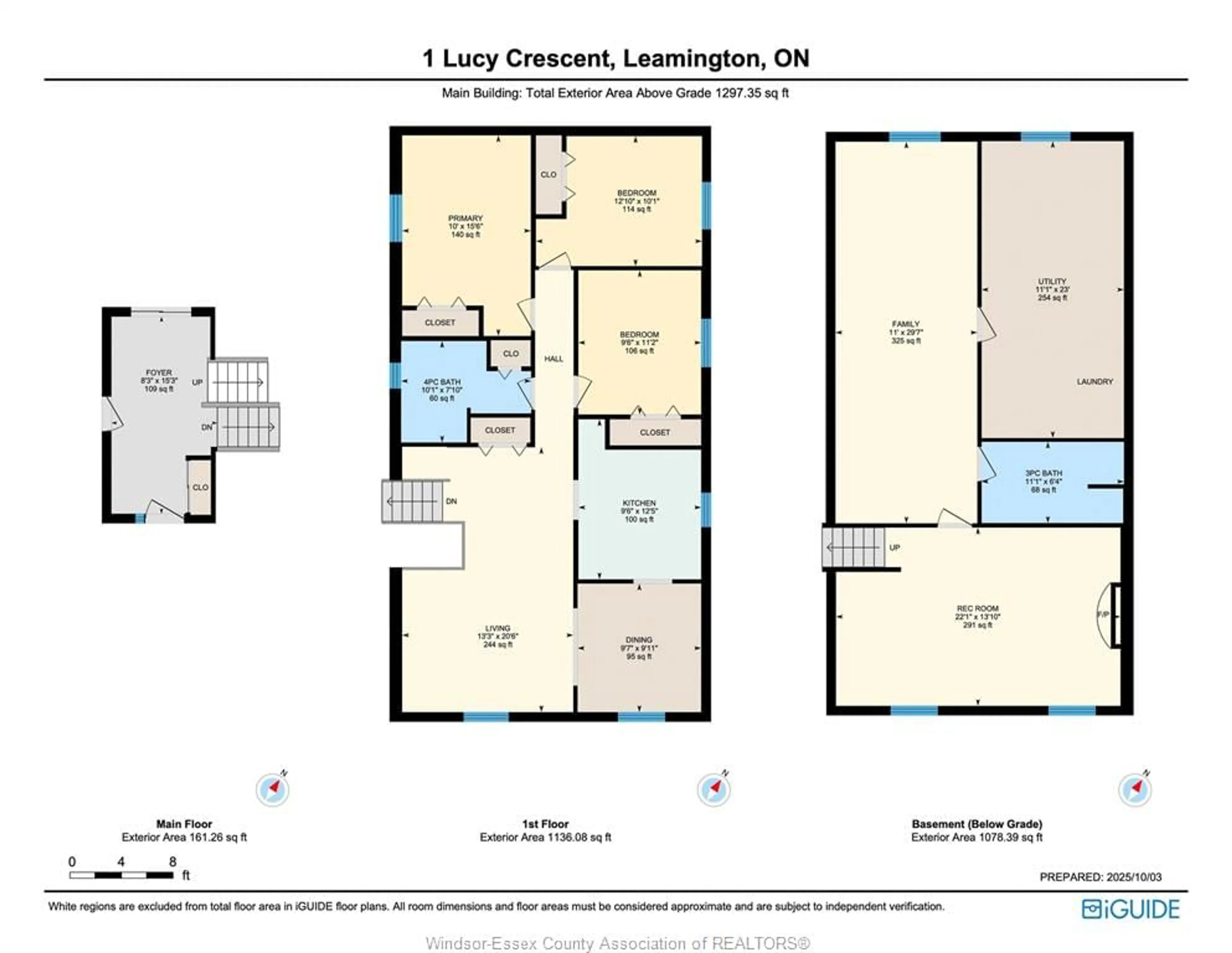 Floor plan for 1 Lucy Cres, Leamington Ontario N8H 4S4