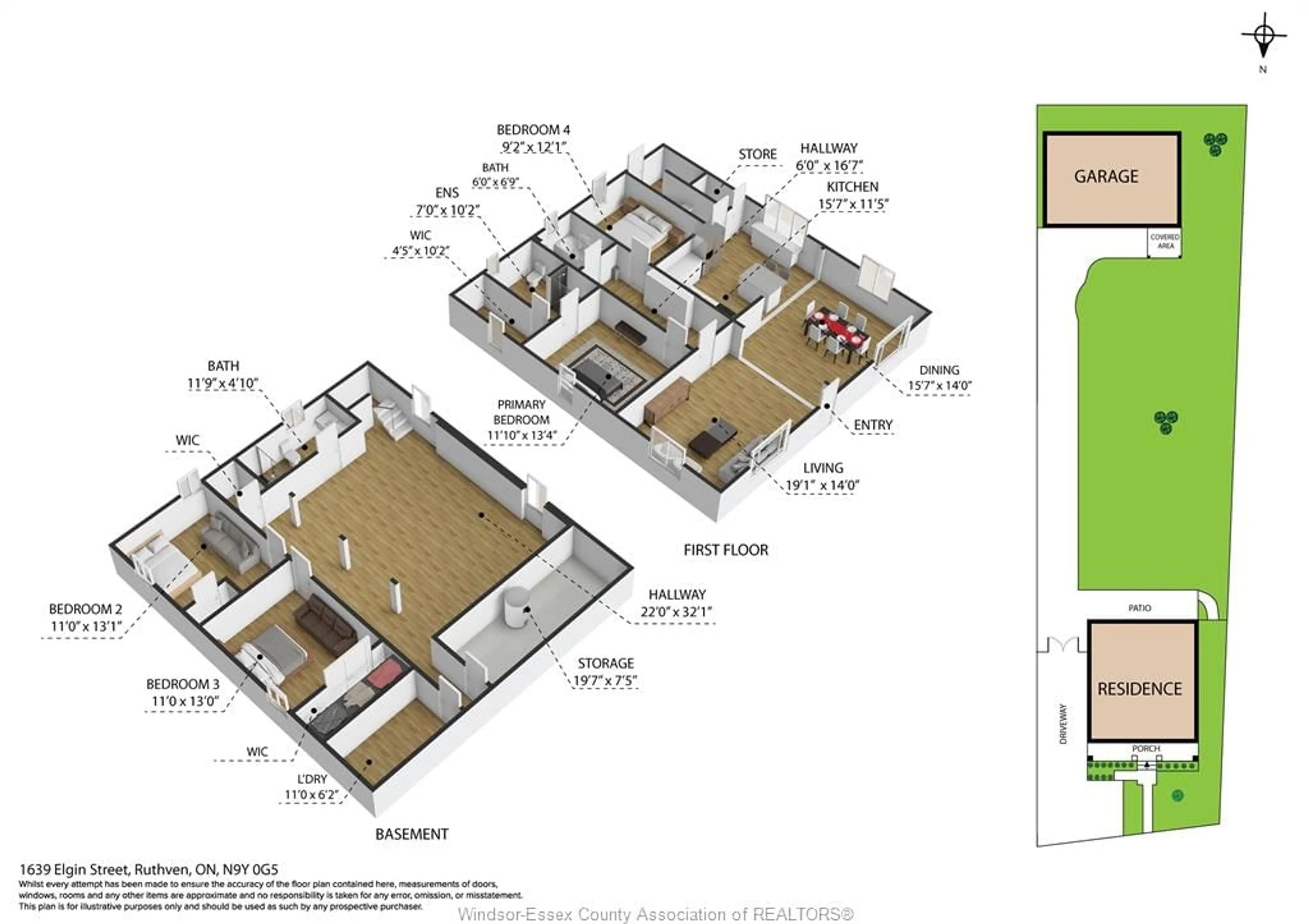 Floor plan for 1639 ELGIN Rd, Ruthven Ontario N0P 2G0