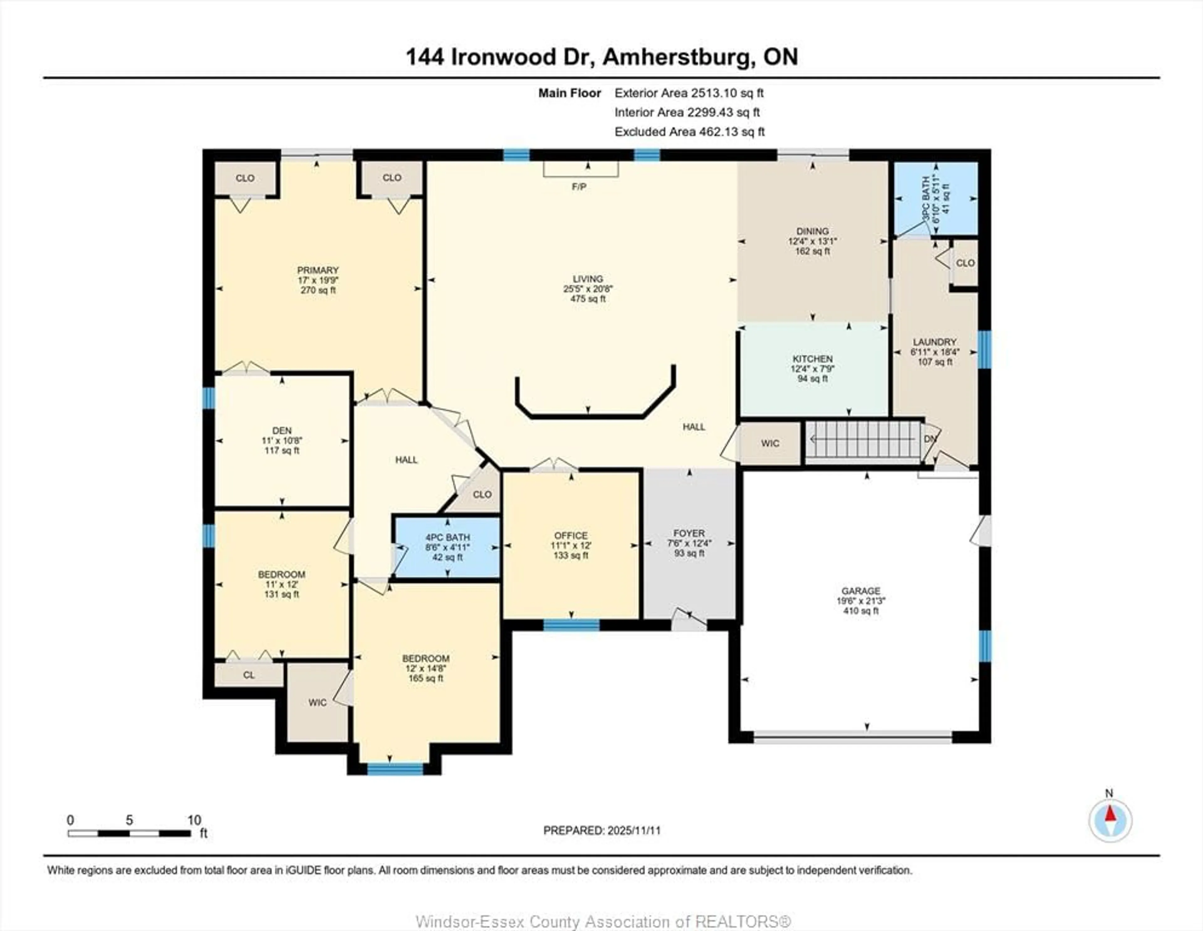 Floor plan for 144 IRONWOOD Dr, Amherstburg Ontario N9V 3V3