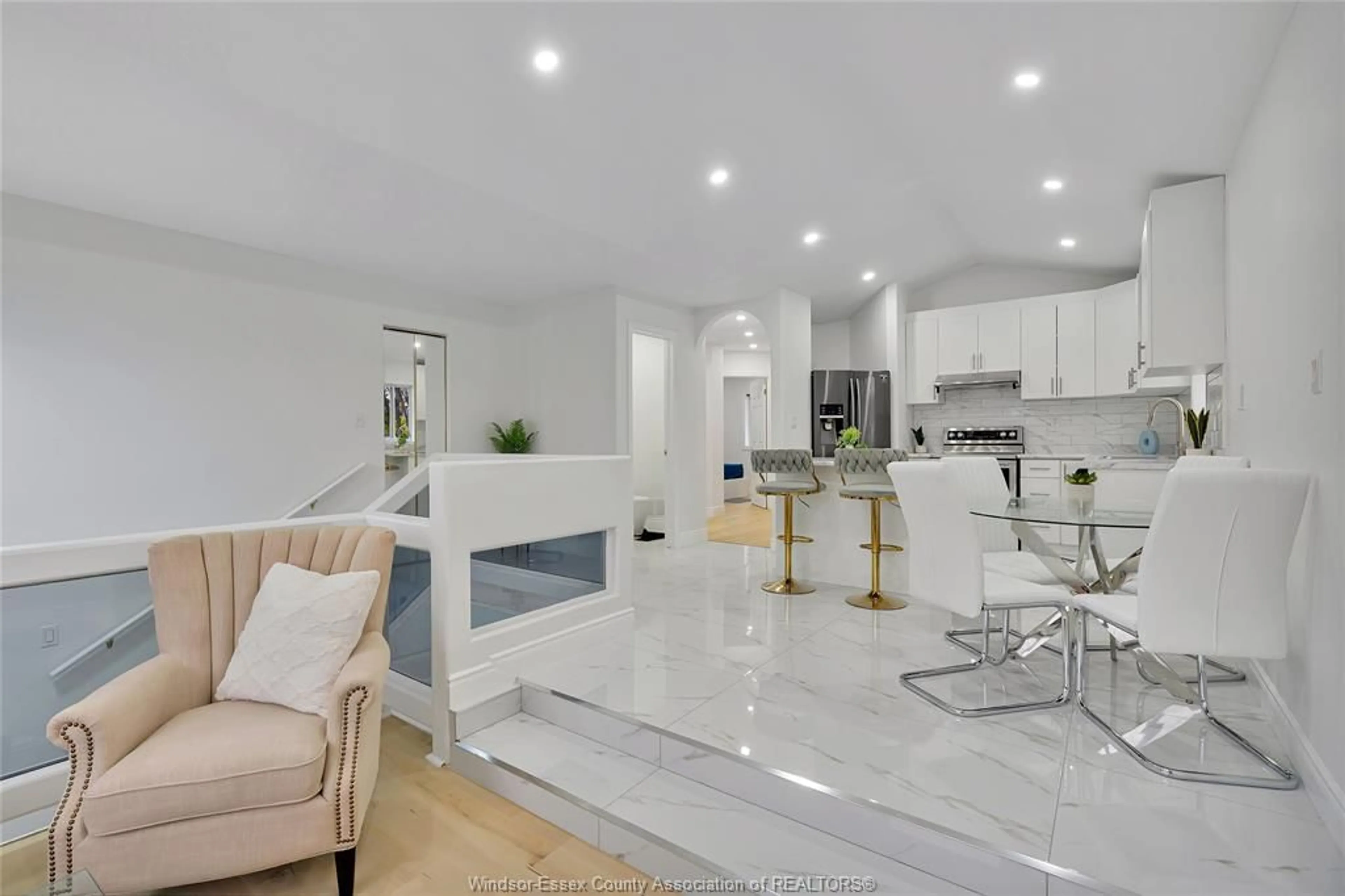 Open concept kitchen, ceramic/tile floor for 1443 CAMPBELL Ave, Windsor Ontario N9B 2K1