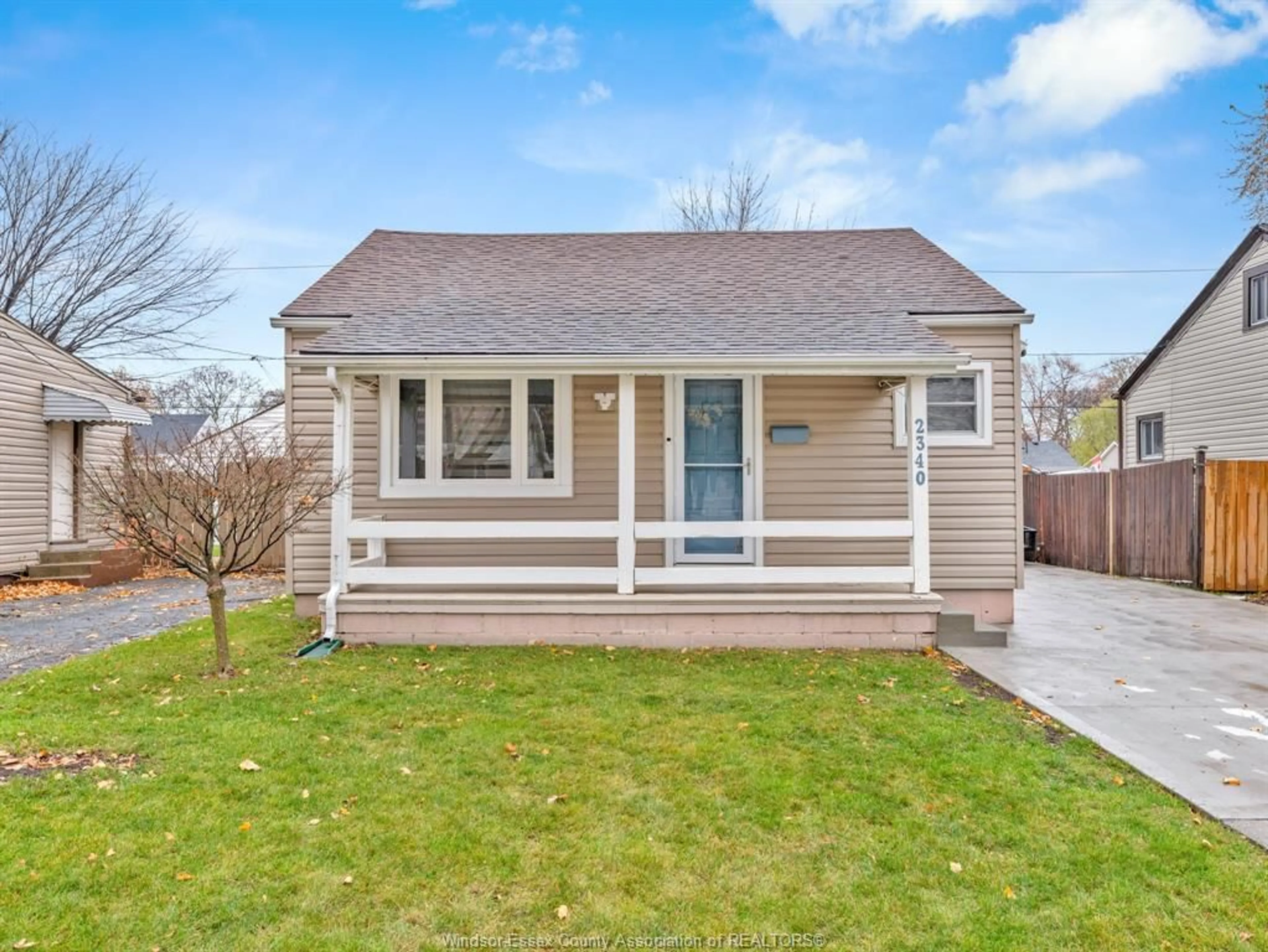 Home with vinyl exterior material, street for 2340 ELSMERE Ave, Windsor Ontario N8W 2C8