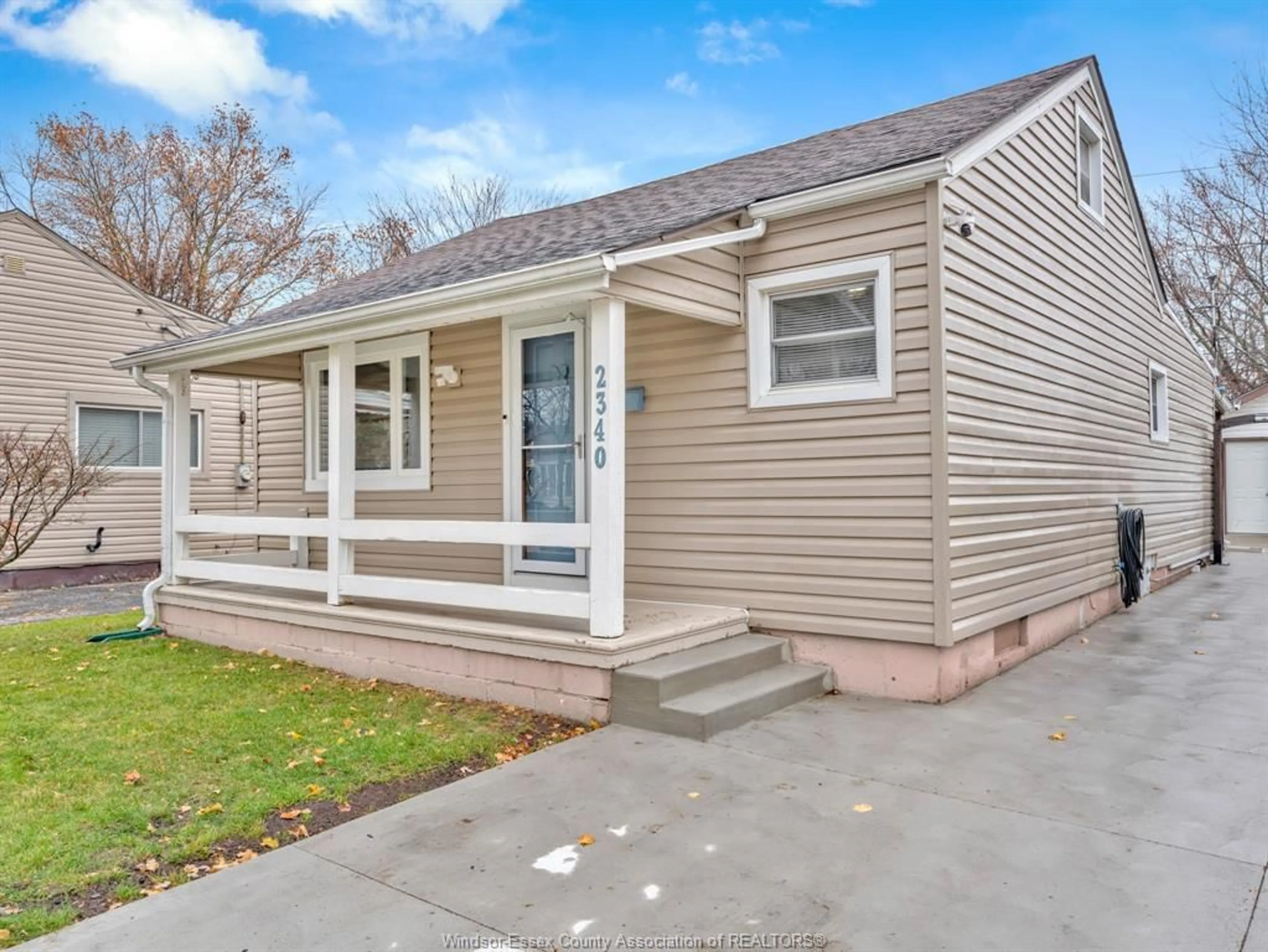 Home with vinyl exterior material, street for 2340 ELSMERE Ave, Windsor Ontario N8W 2C8